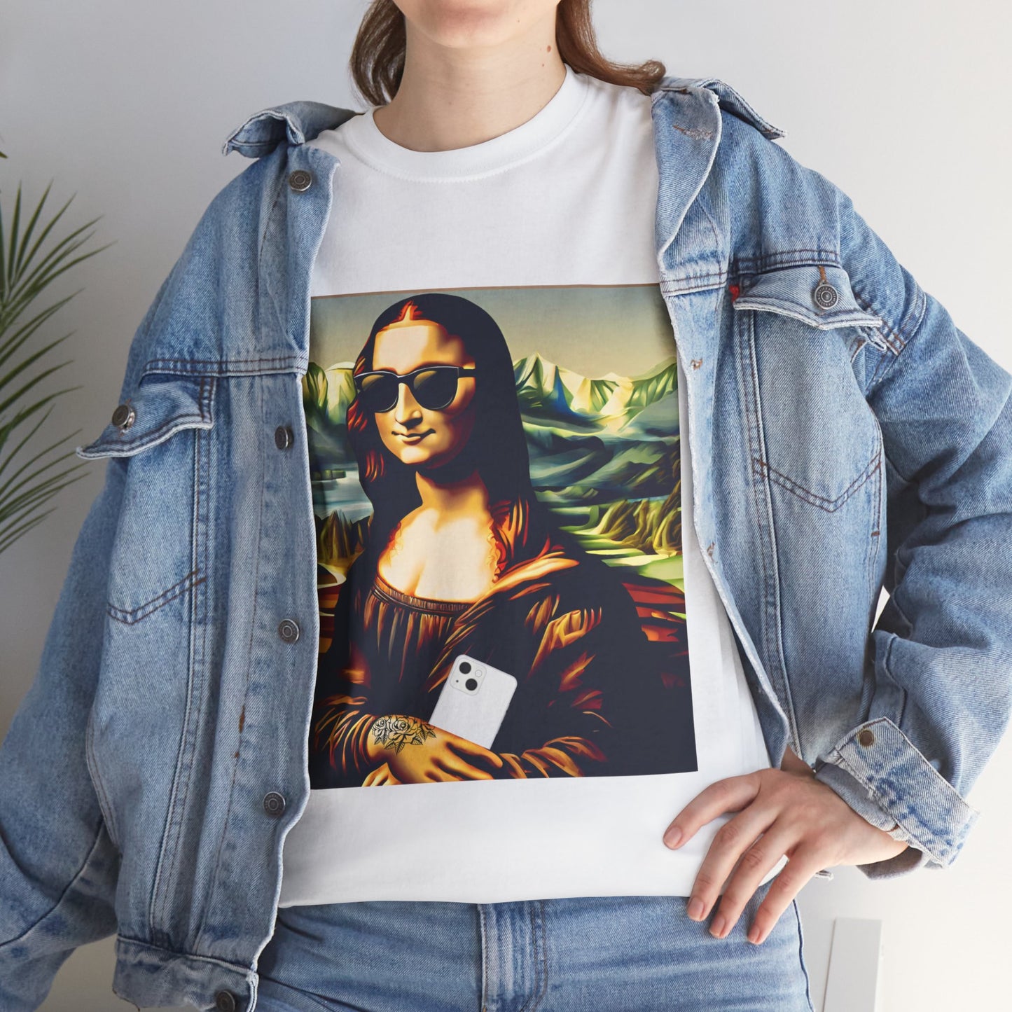 Camiseta deportiva de Flashlander: Mona Lisa moderna y divertida 