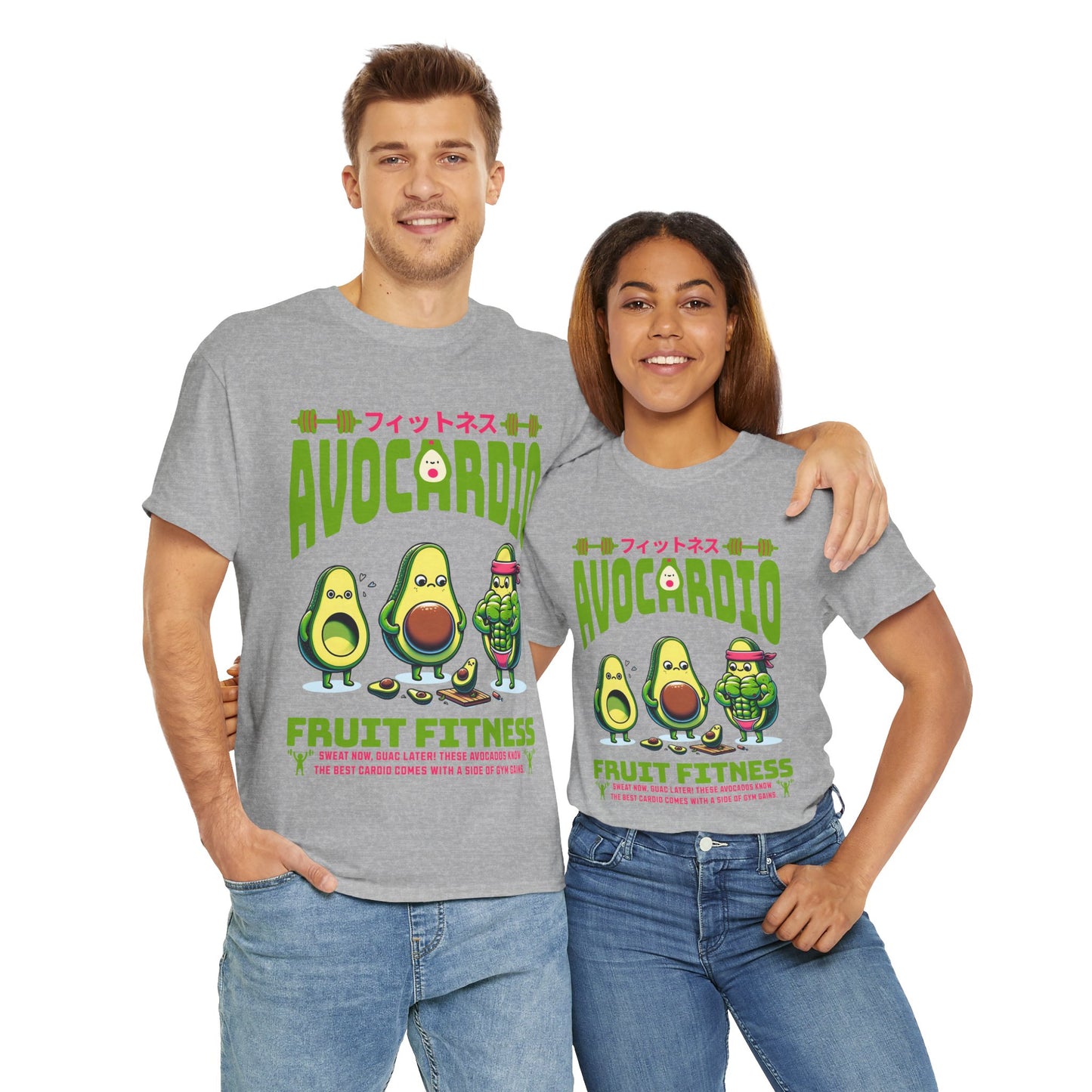 Avocardio Active Gym Shirt Avocado Fitness Graphic Tee