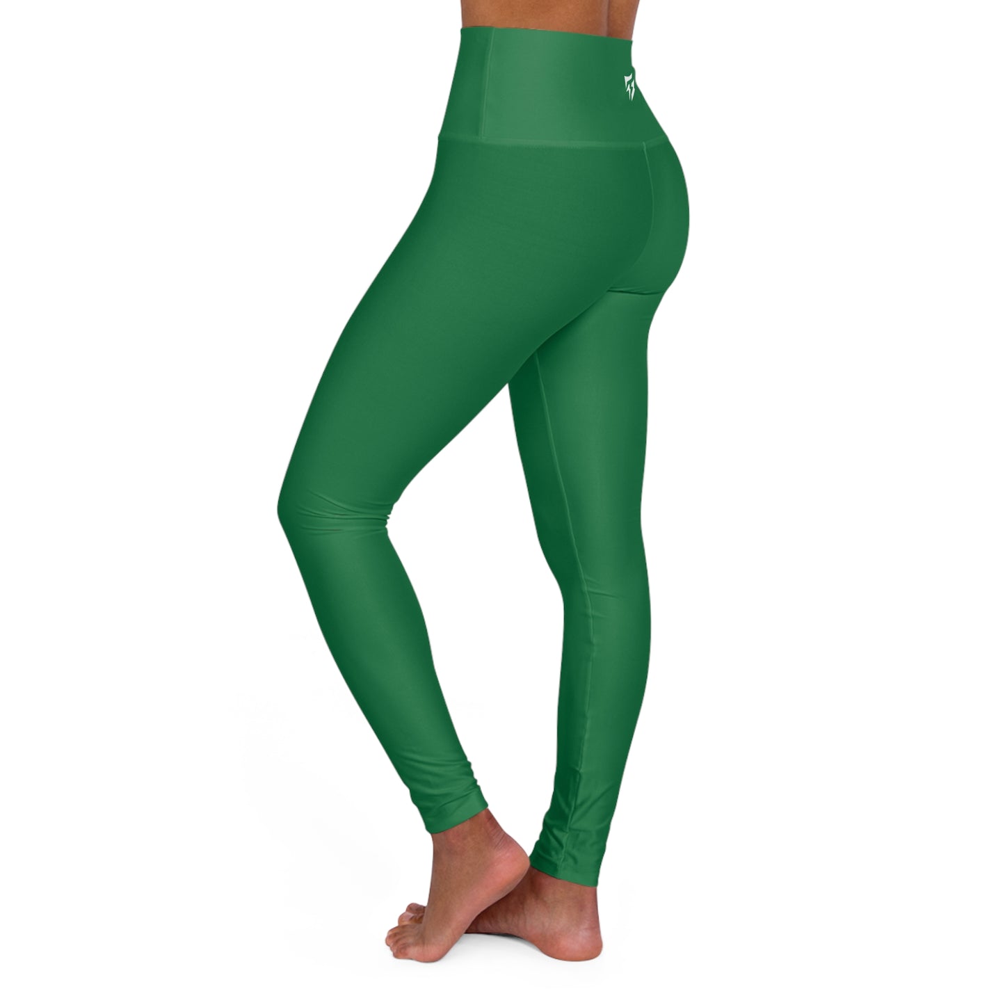 Flashlander Sportswear Zen High Waisted Yoga Leggings Dark Green (AOP) B