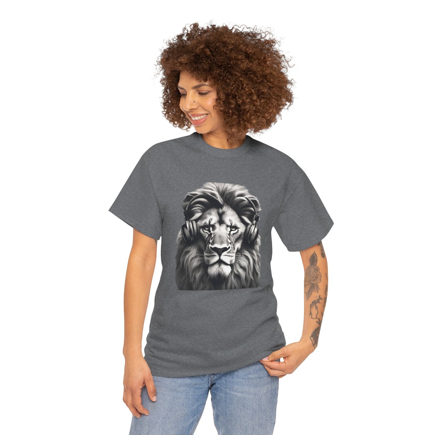 Lion Training with Headphones - Flashlander Gym Shirt