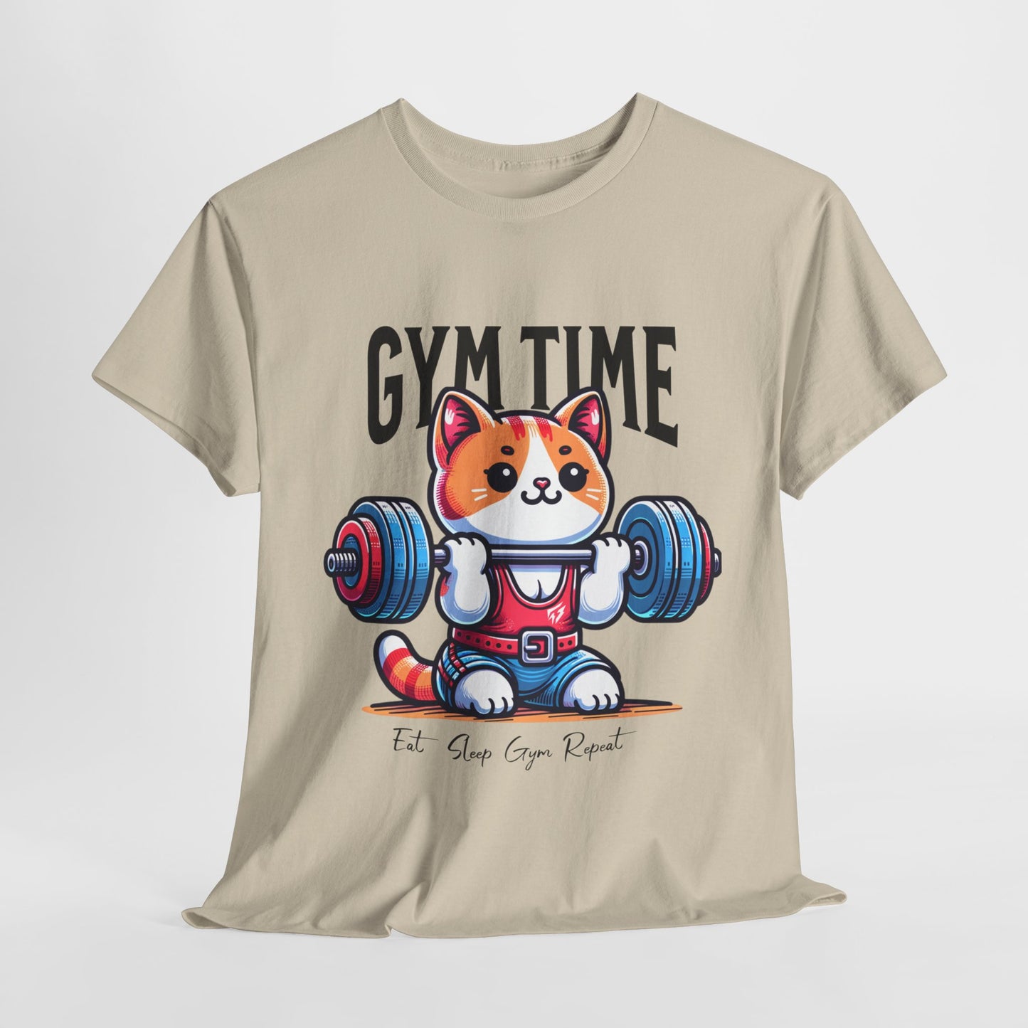 Cute Cat Gym Time Shirt Flashlander Graphic Tee