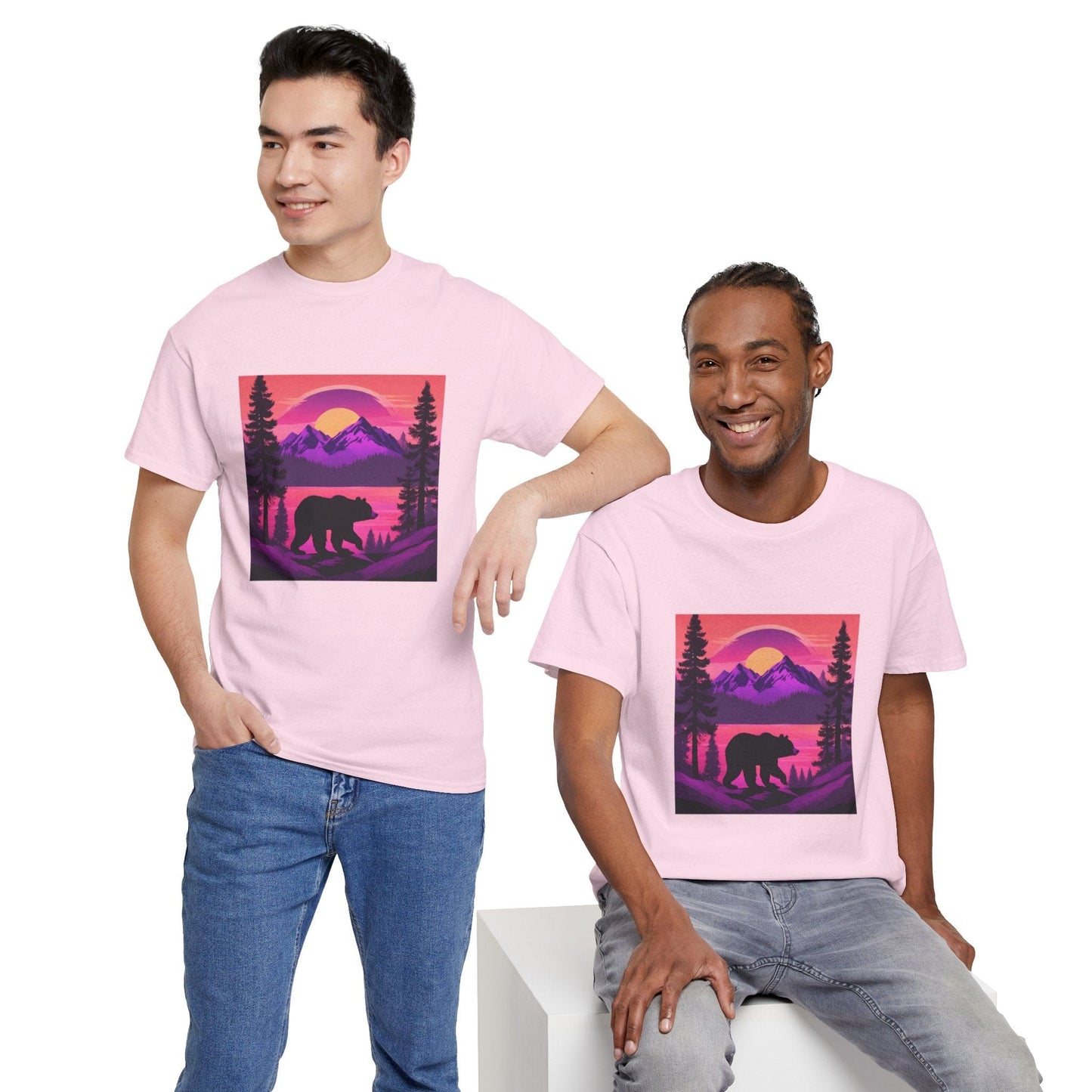 T-shirt graphique Bear Majestic Sunset Flashlander