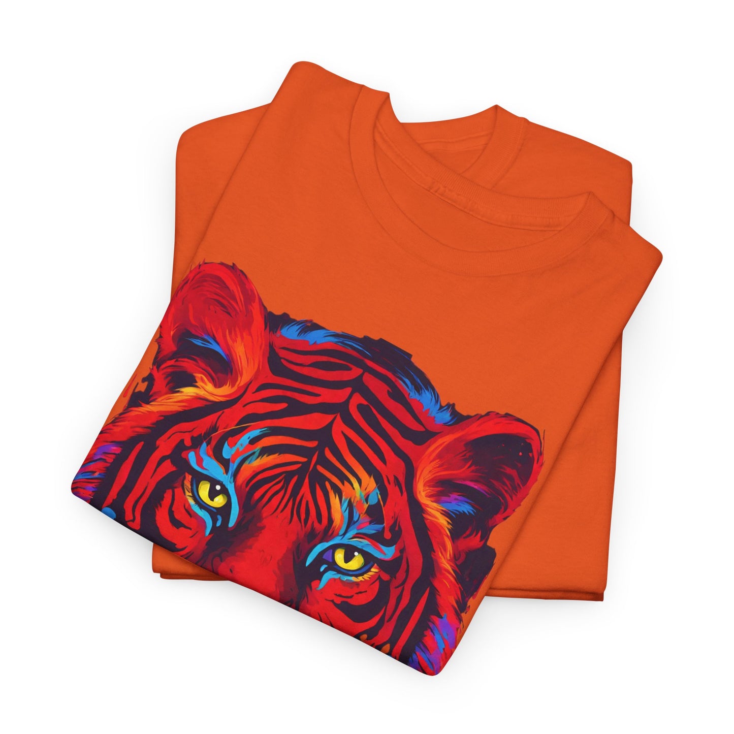 Majestuosa camiseta de Flashlander con diseño pop art de tigre rojo