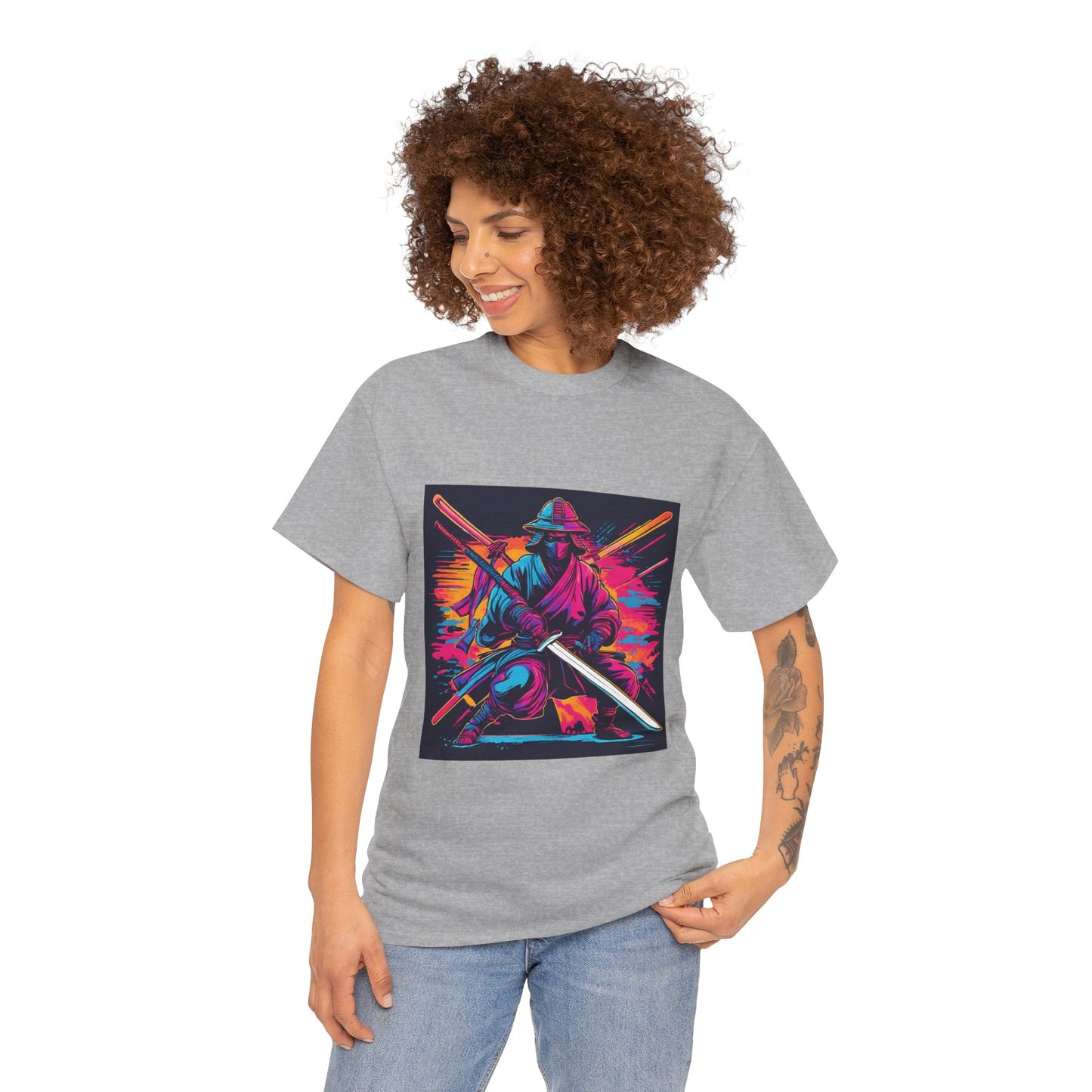 Samurai Warrior Sunset - Flashlander Gym Shirt