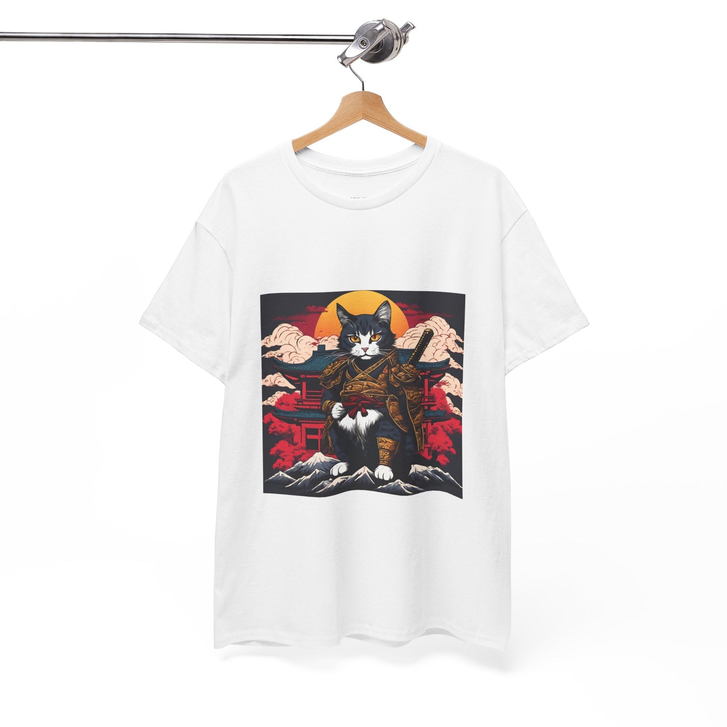 Samurai Cat Cartoon Anime - Flashlander Gym Shirt