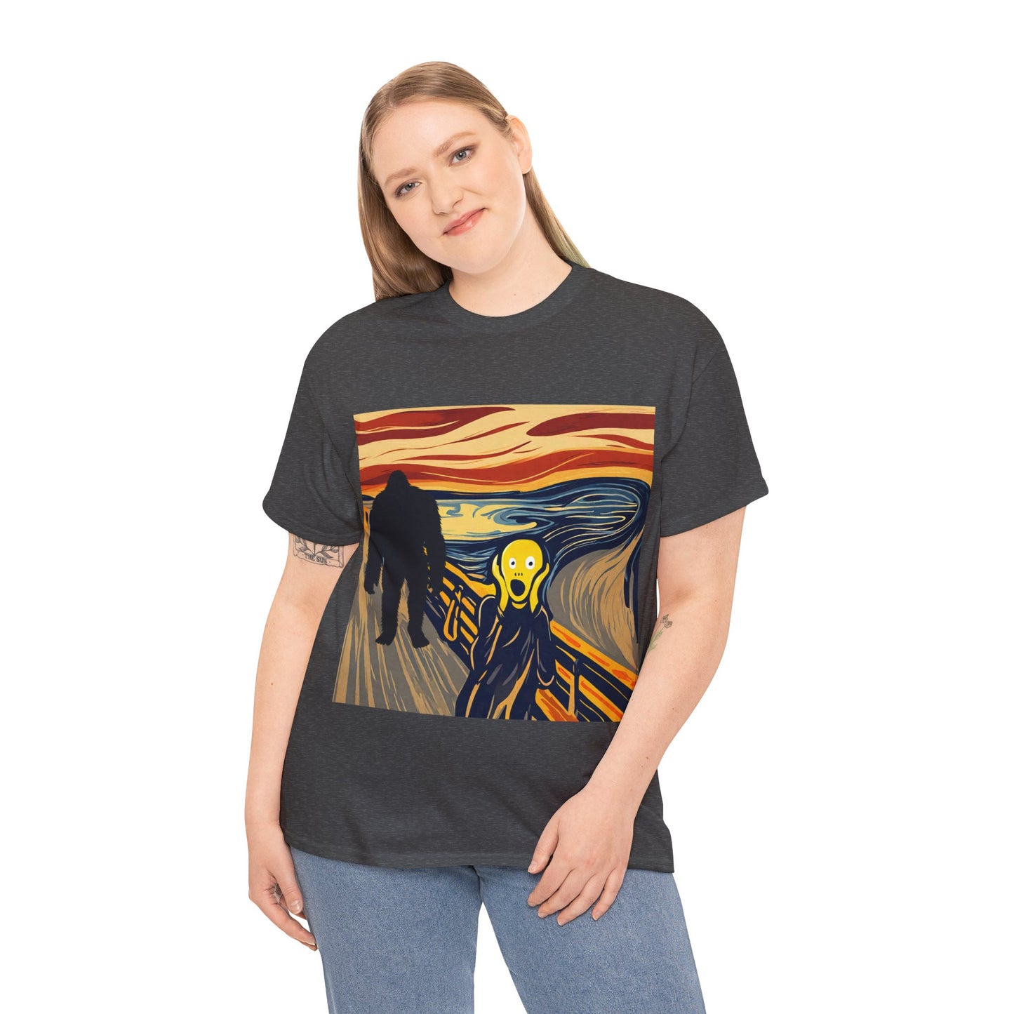 The Scream Meets Bigfoot A Startling Encounter - Flashlander Gym Shirt