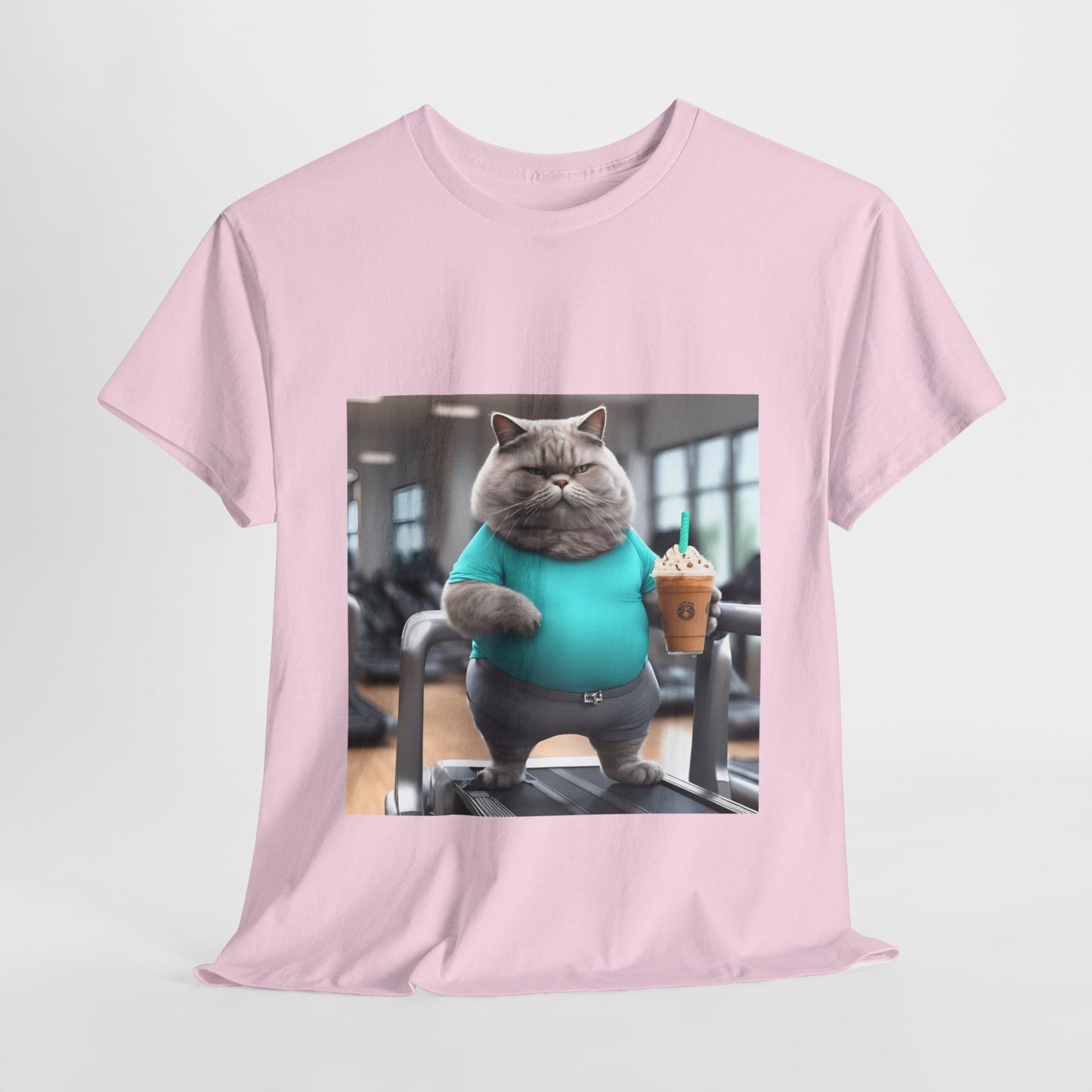 Funny Fat Cat On The Treadmill - Flashlander Gym Shirt