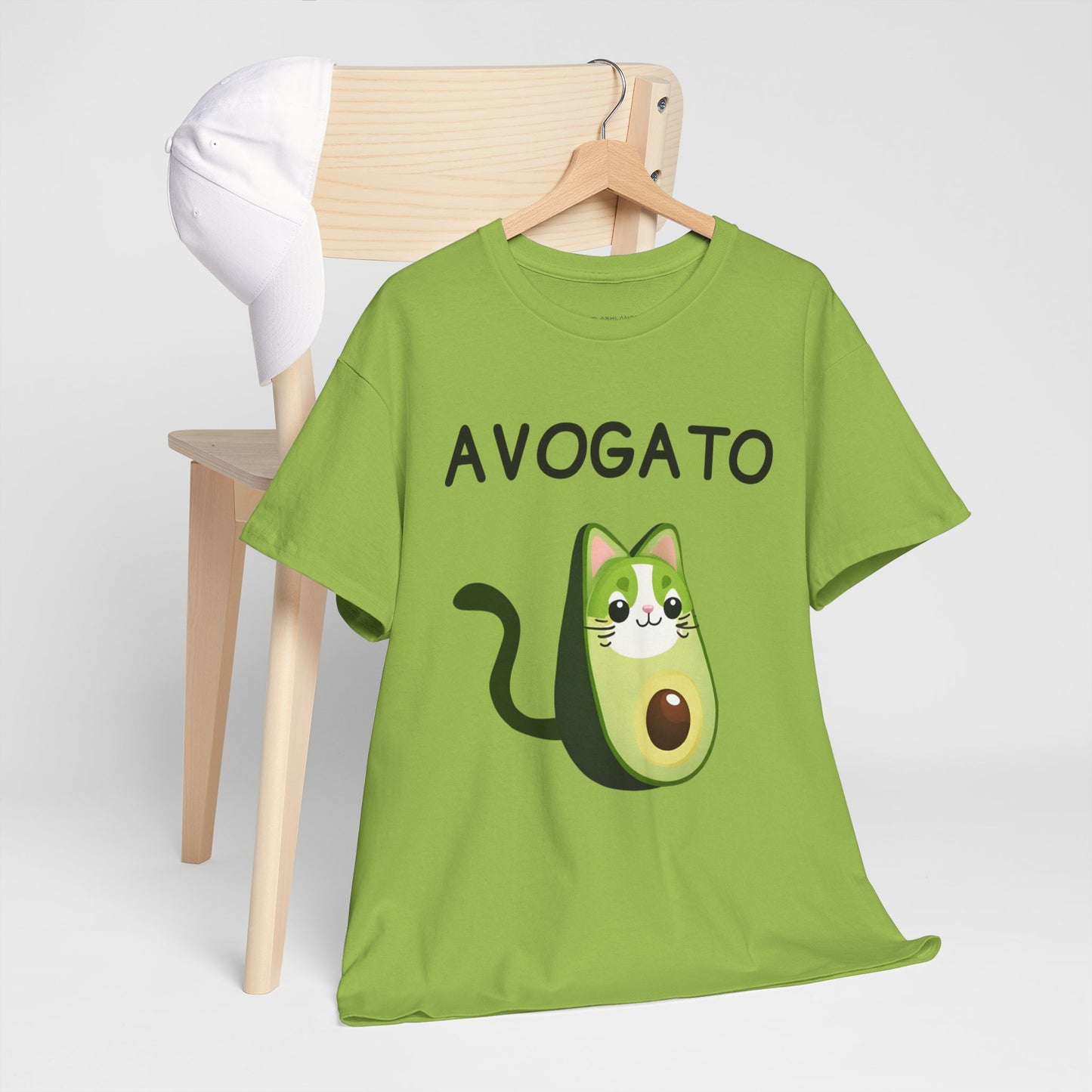 Avogato Funny Avocado Cat Face - Flashlander Gym Shirt