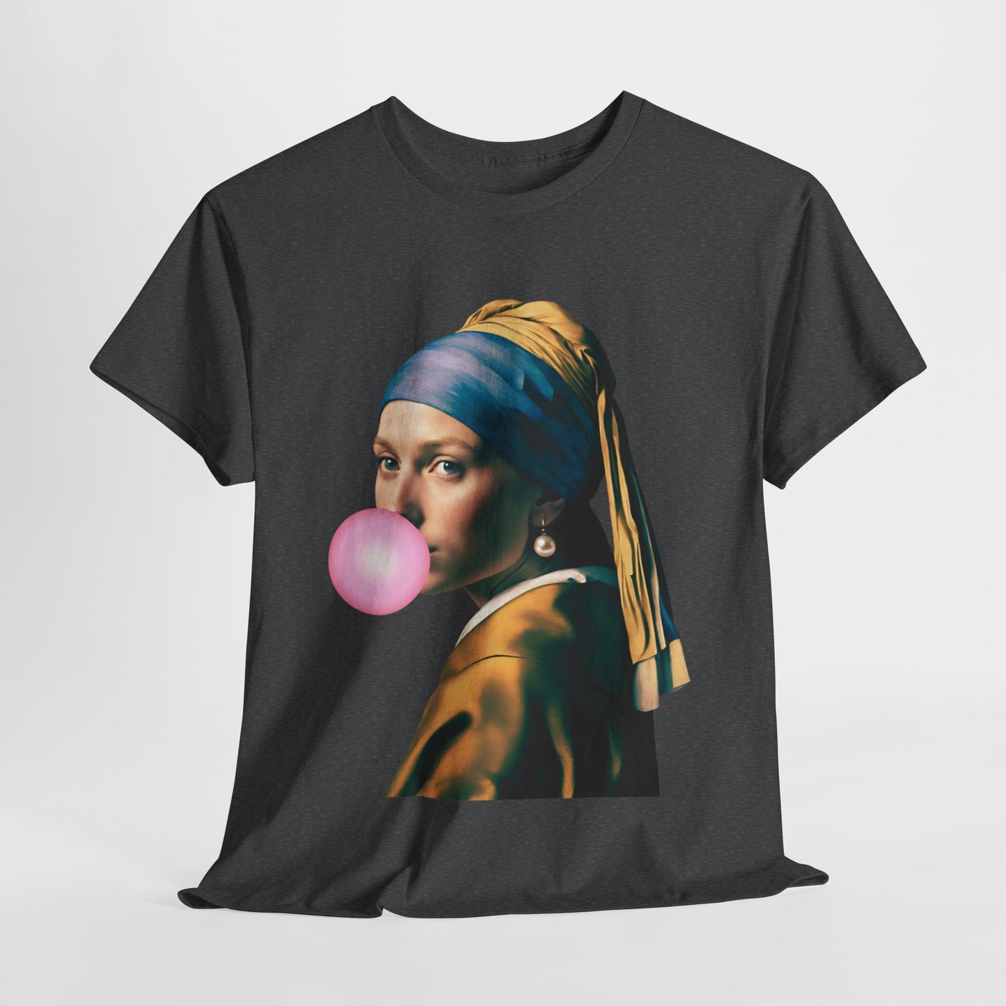 Bubble Gum Girl with a Pearl Earring Johannes Vermeer - Flashlander Gym Shirt