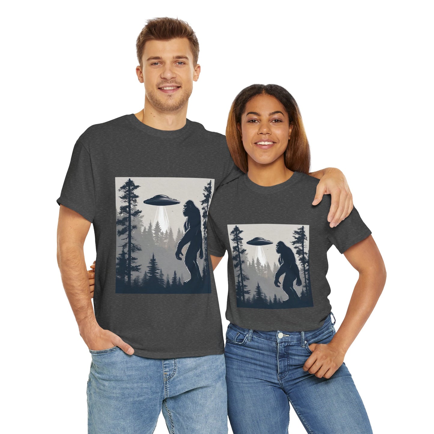 Sasquatch rencontre Bigfoot et OVNI - T-shirt de sport Flashlander