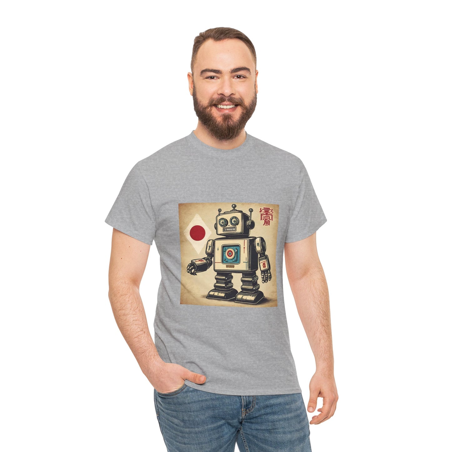 Camiseta deportiva con diseño de robot japonés vintage - Flashlander