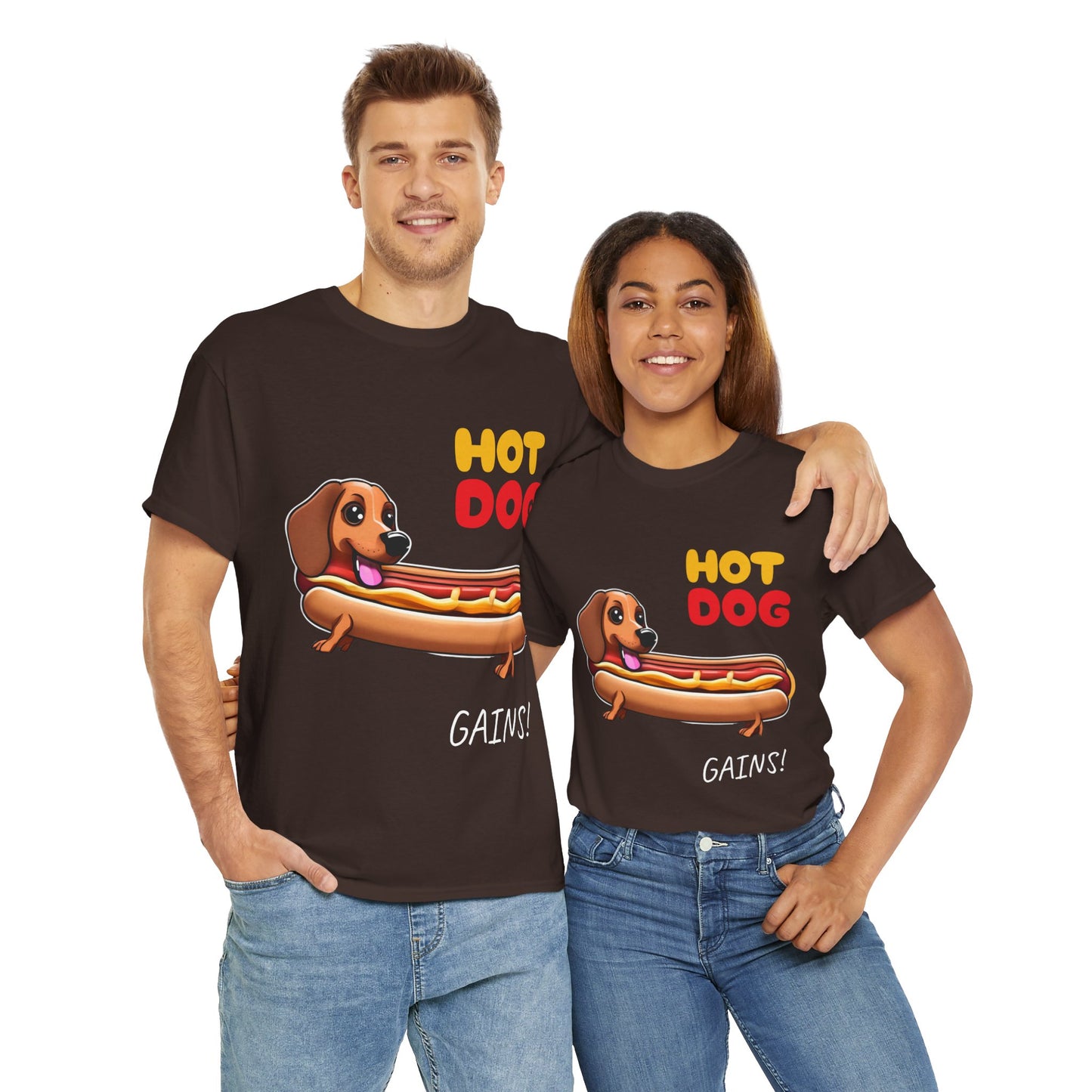 Hot Dog Gains Dachshund Dog - Flashlander Gym Shirt