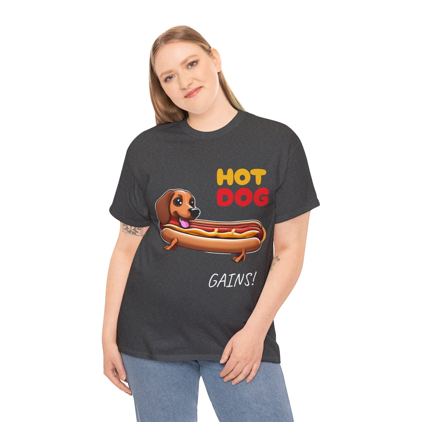 Hot Dog Gains Dachshund Dog - Flashlander Gym Shirt