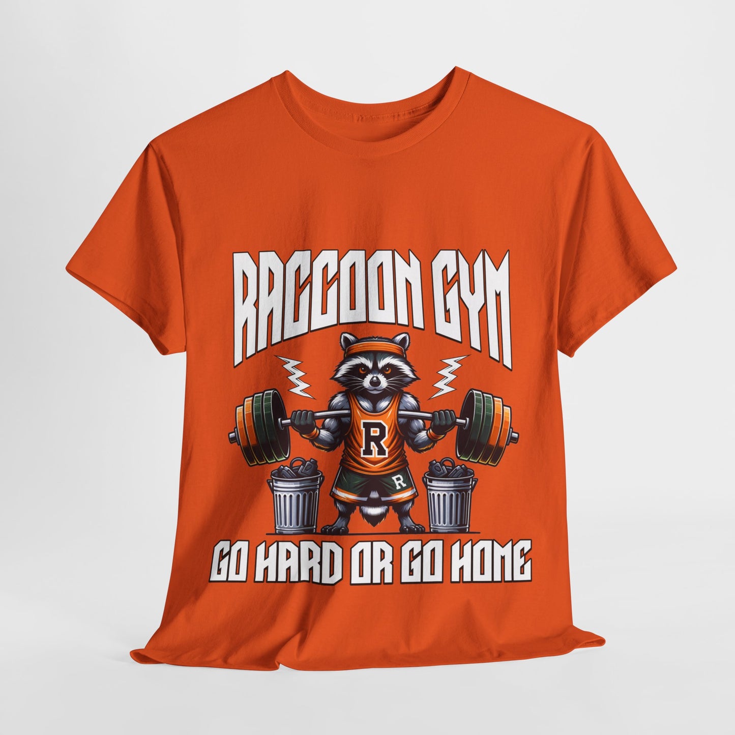 Raccoon Bodybuilder Shirt Flashlander Go Hard or Go Home Gym T-Shirt Cotton Unisex Graphic Tee