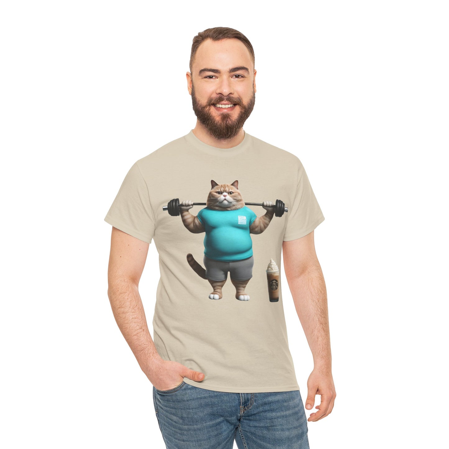 Funny Fat Cat Lifting - Flashlander Gym Shirt