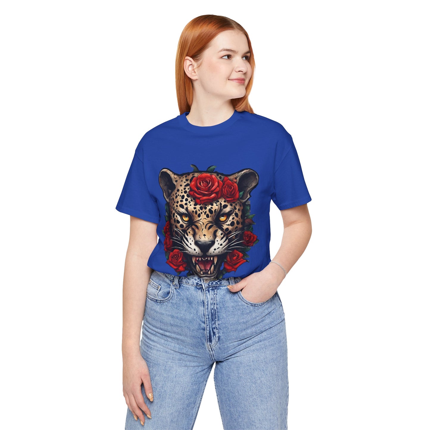 Jaguar Flames and Roses Graphic Tee Flashlander