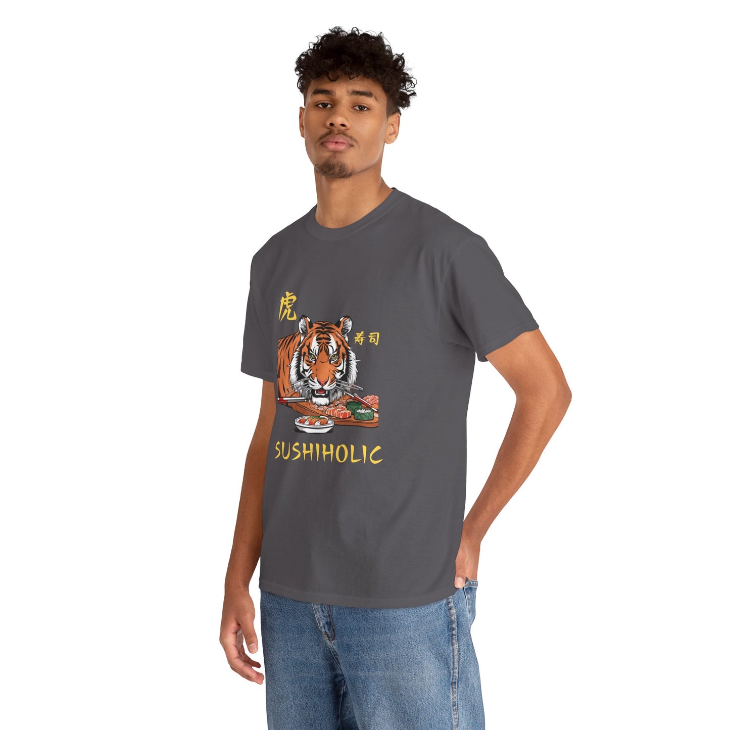 Tiger Sushi Lovers Sushiholic Graphic Tee Flashlander