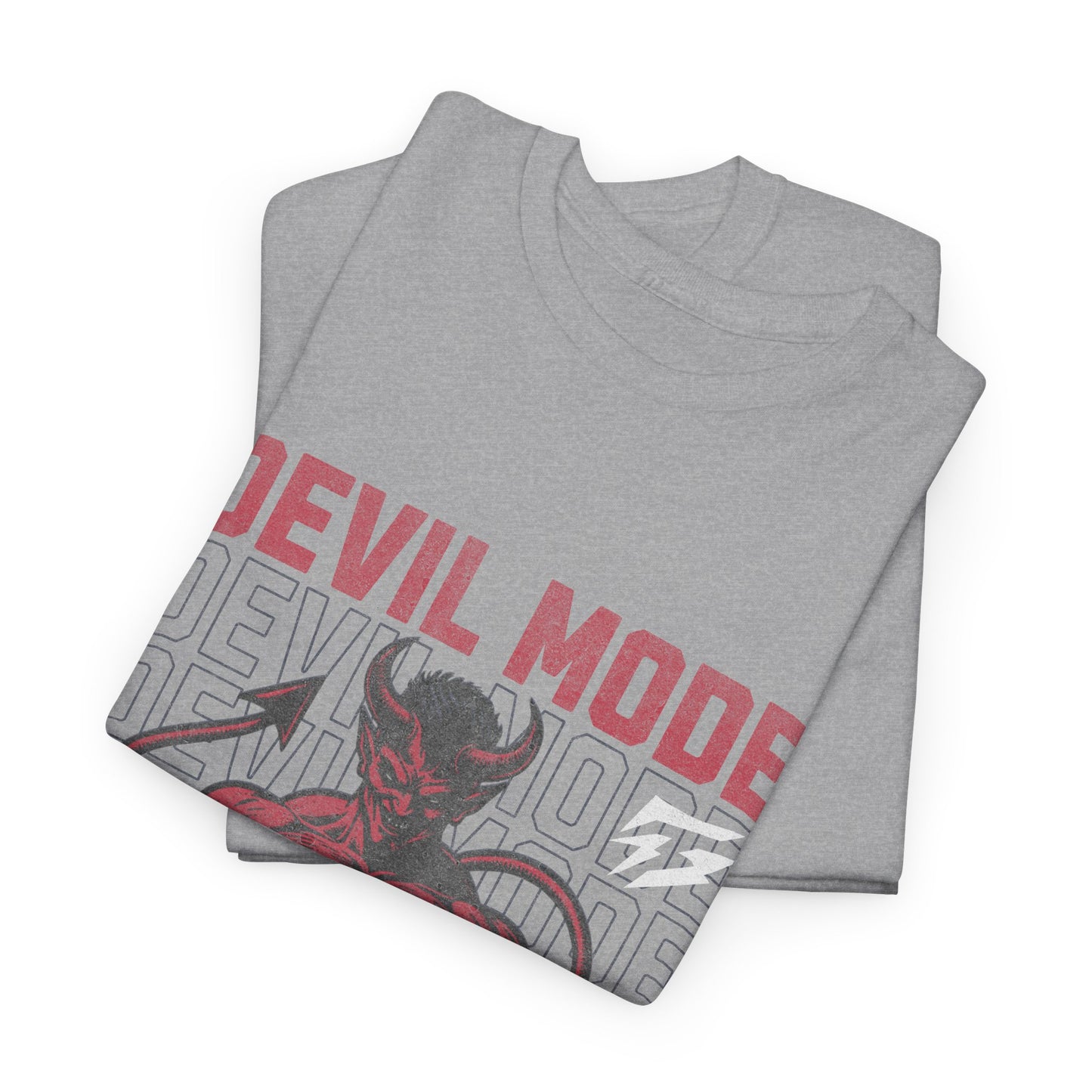 Devil Mode Gym Shirt Flashlander Cotton Unisex Charcoal Black Performance Graphic Tee