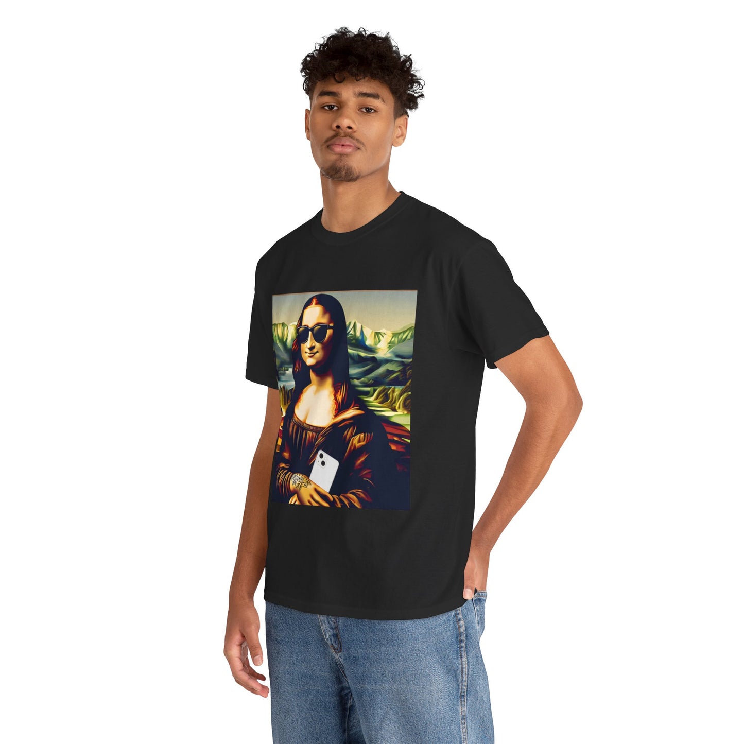 Camiseta deportiva de Flashlander: Mona Lisa moderna y divertida 