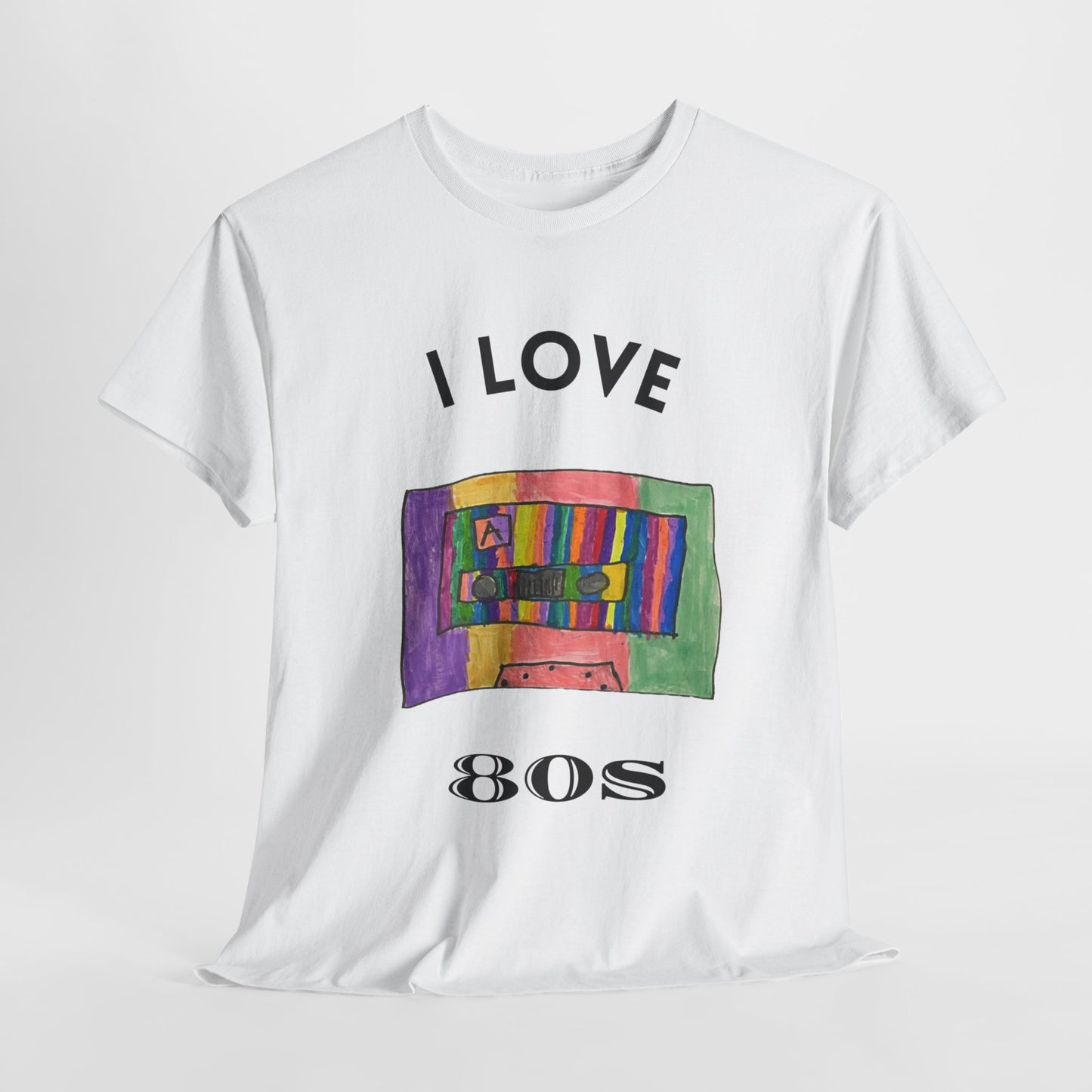 Retro Vibes Art Pop Cassette Tape I Love 80's - Flashlander Gym Shirt