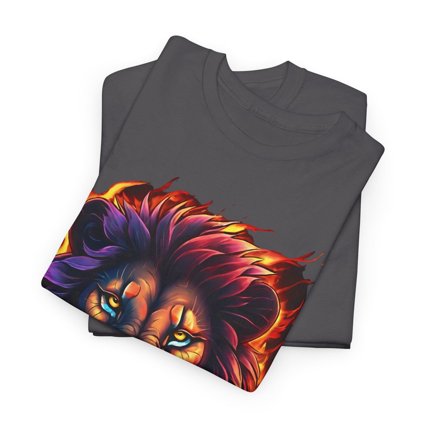 Lion Flames and Roses T-Shirt Flashlander