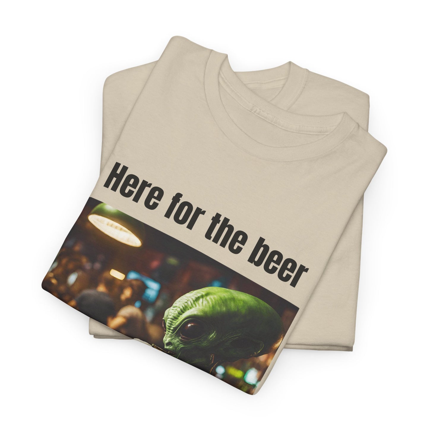 Ici pour la bière, les gains peuvent attendre ! T-shirt de sport Alien Flashlander