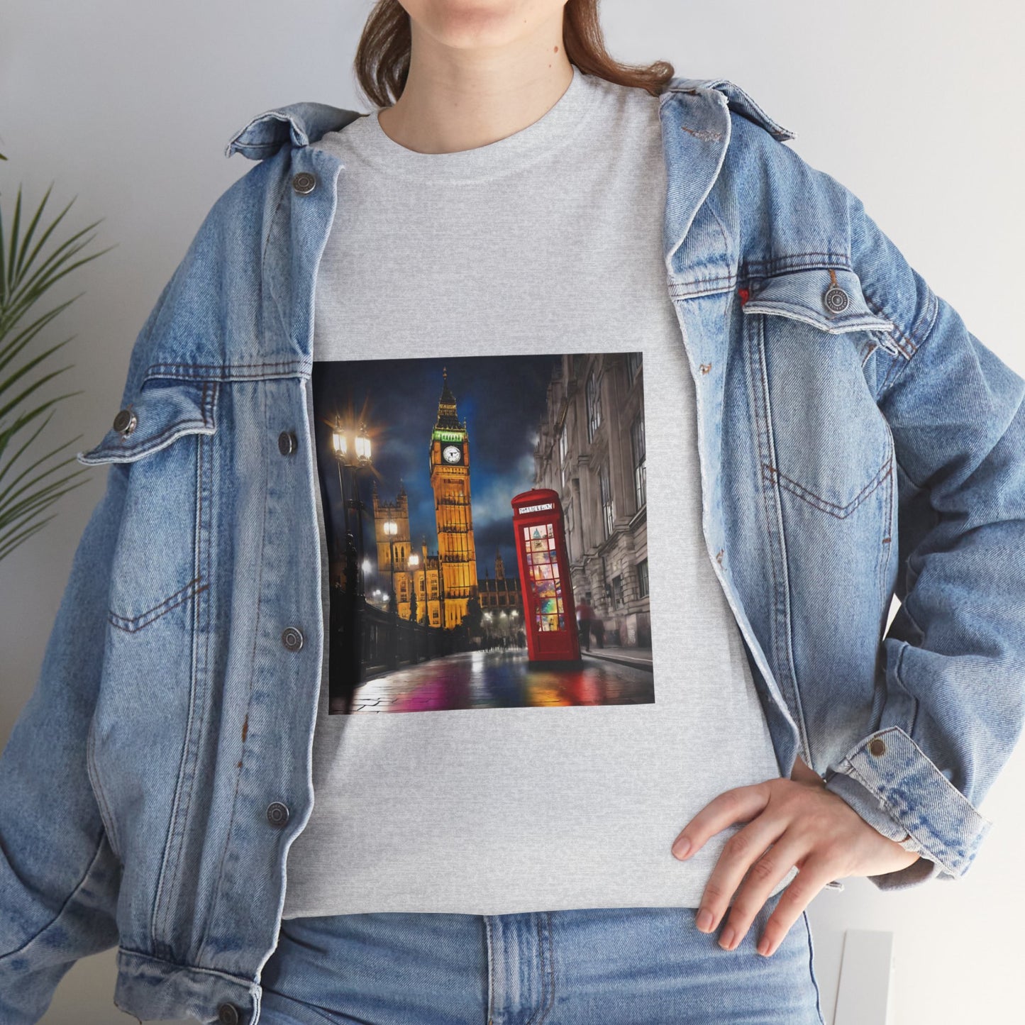 London City Big Ben, Reino Unido, Inglaterra Camisa Unisex Heavy Cotton Camiseta Marca Flashlander