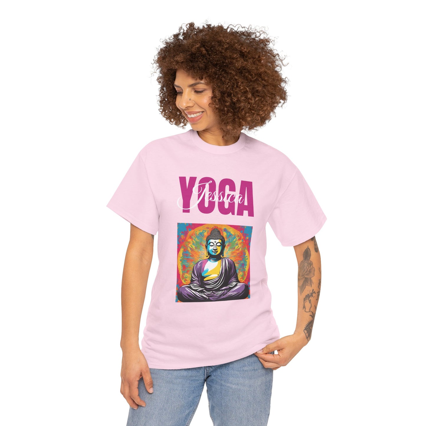 Personalized Yoga Shirt - Buddha Tee - Custom Name Flashlander Yoga Tee