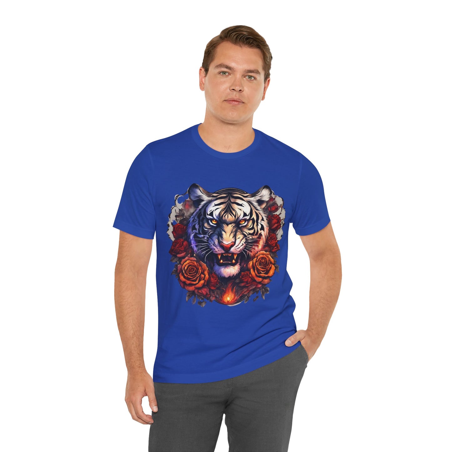 White Tiger Flames Flashlander Gym Shirt