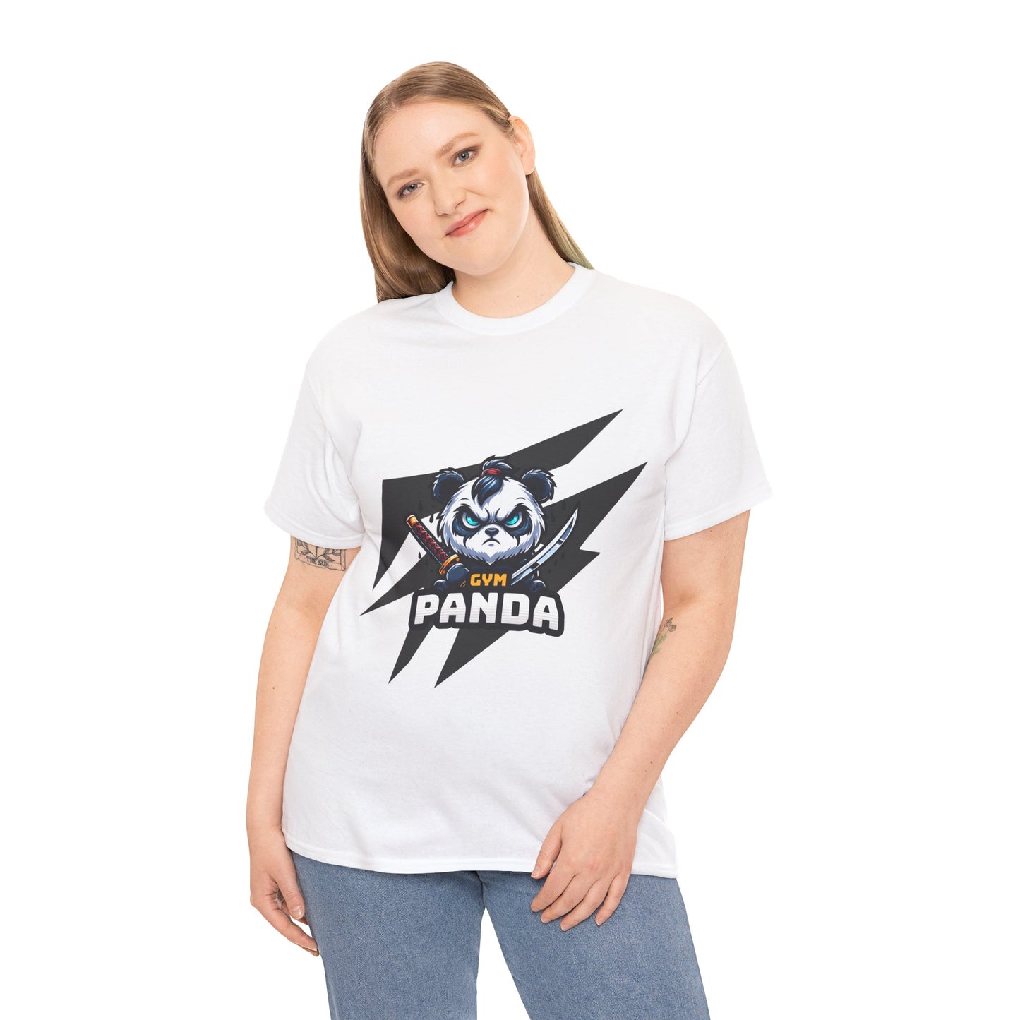 Panda Gym Samurai Shirt Flashlander Performance T-Shirt Cotton Unisex Charcoal Black Graphic Tee