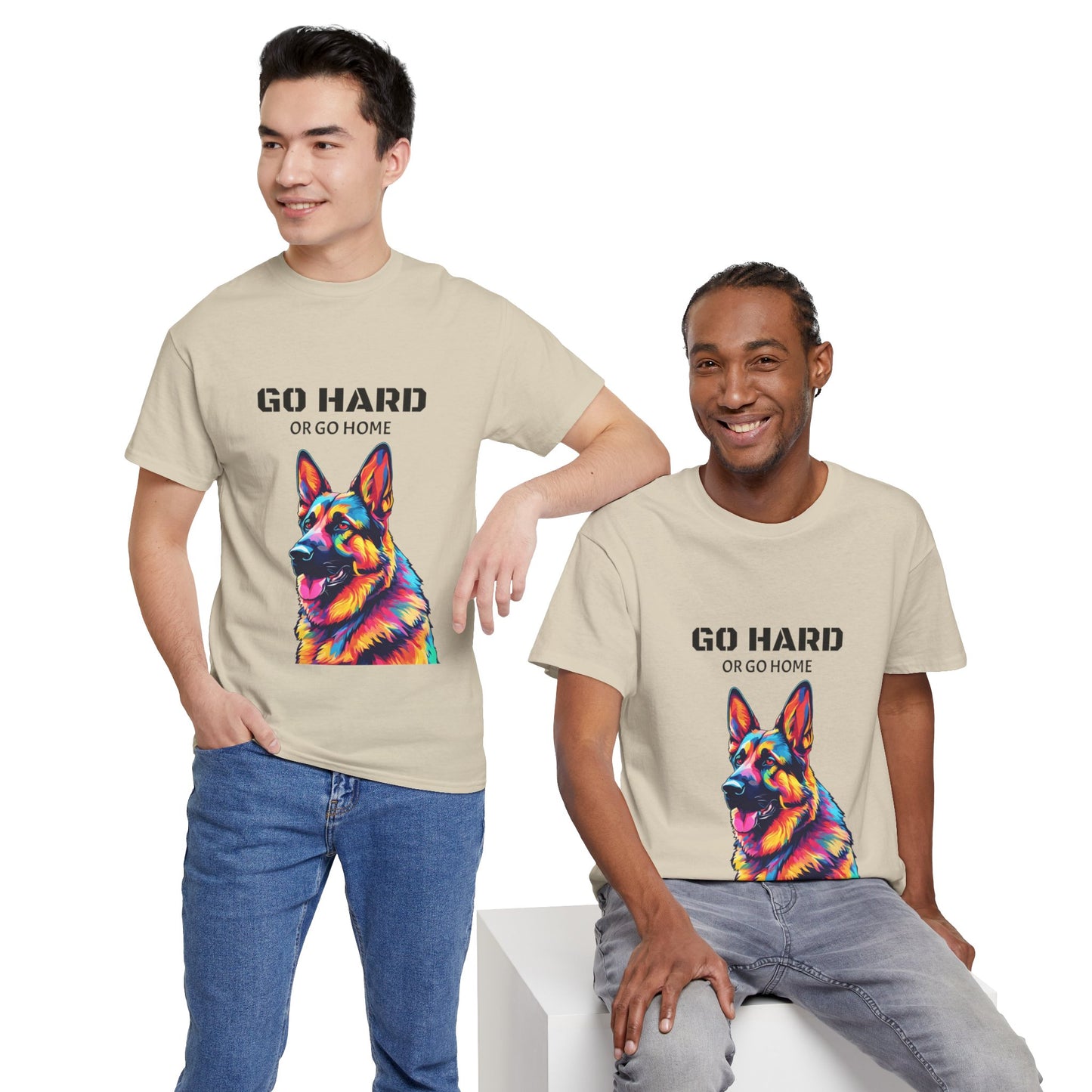 German Shepherd Dog Pop Art - Go Hard or Go Home Flashlander Gym Shirt