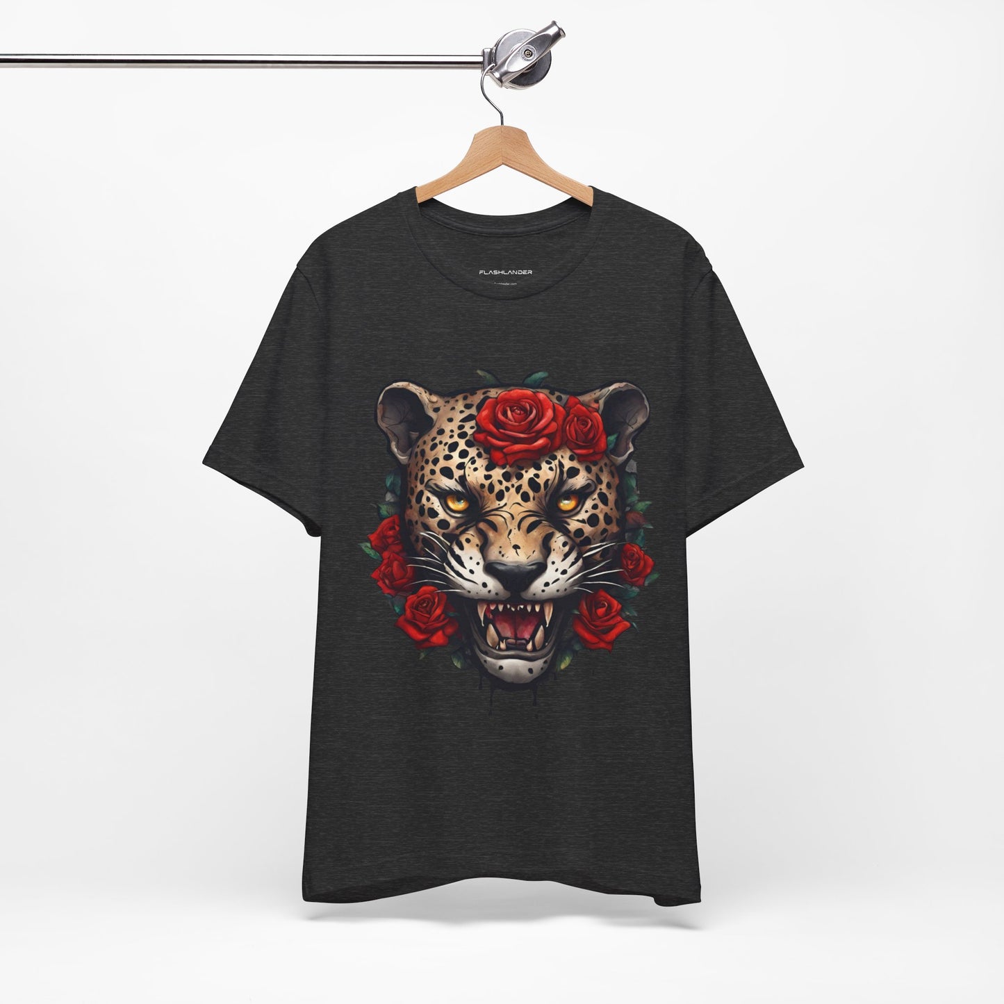 Jaguar Flames and Roses Graphic Tee Flashlander