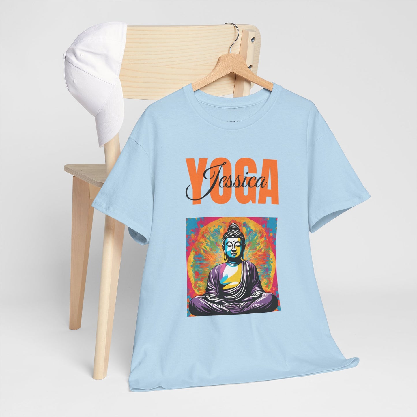 Personalized Yoga Shirt - Buddha Tee - Custom Name Flashlander Yoga Tee