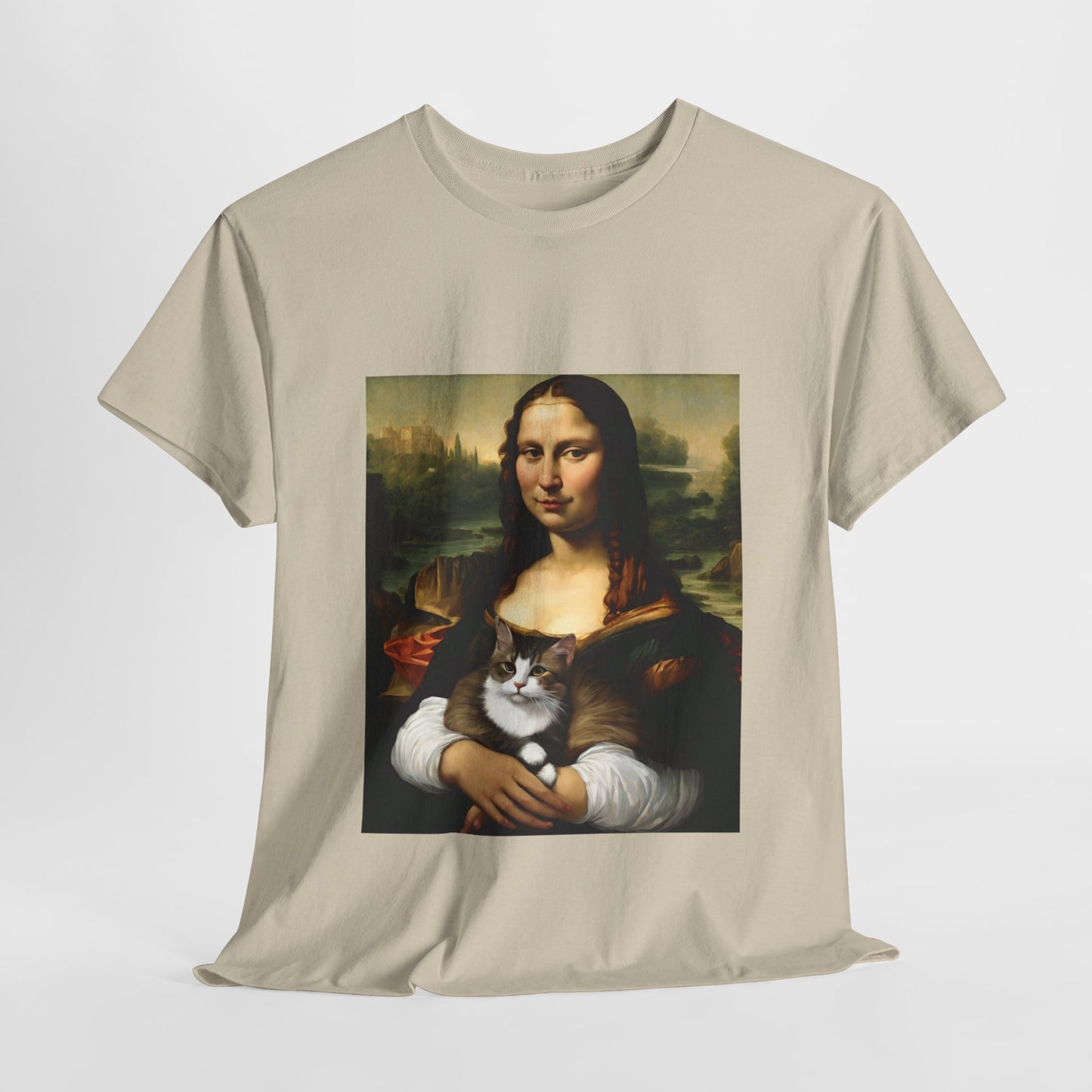 Mona Lisa with Cat - Flashlander Gym Shirt