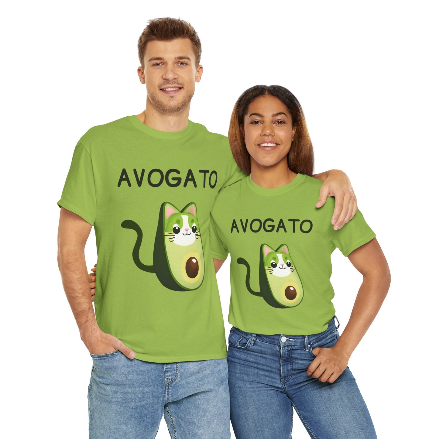 Avogato Funny Avocado Cat Face - Flashlander Gym Shirt