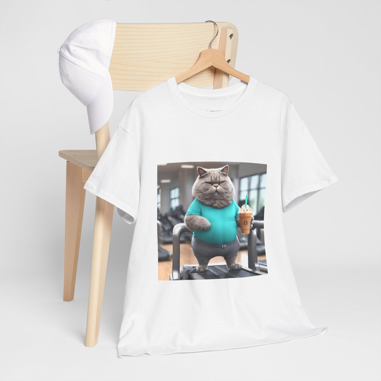 Funny Fat Cat On The Treadmill - Flashlander Gym Shirt