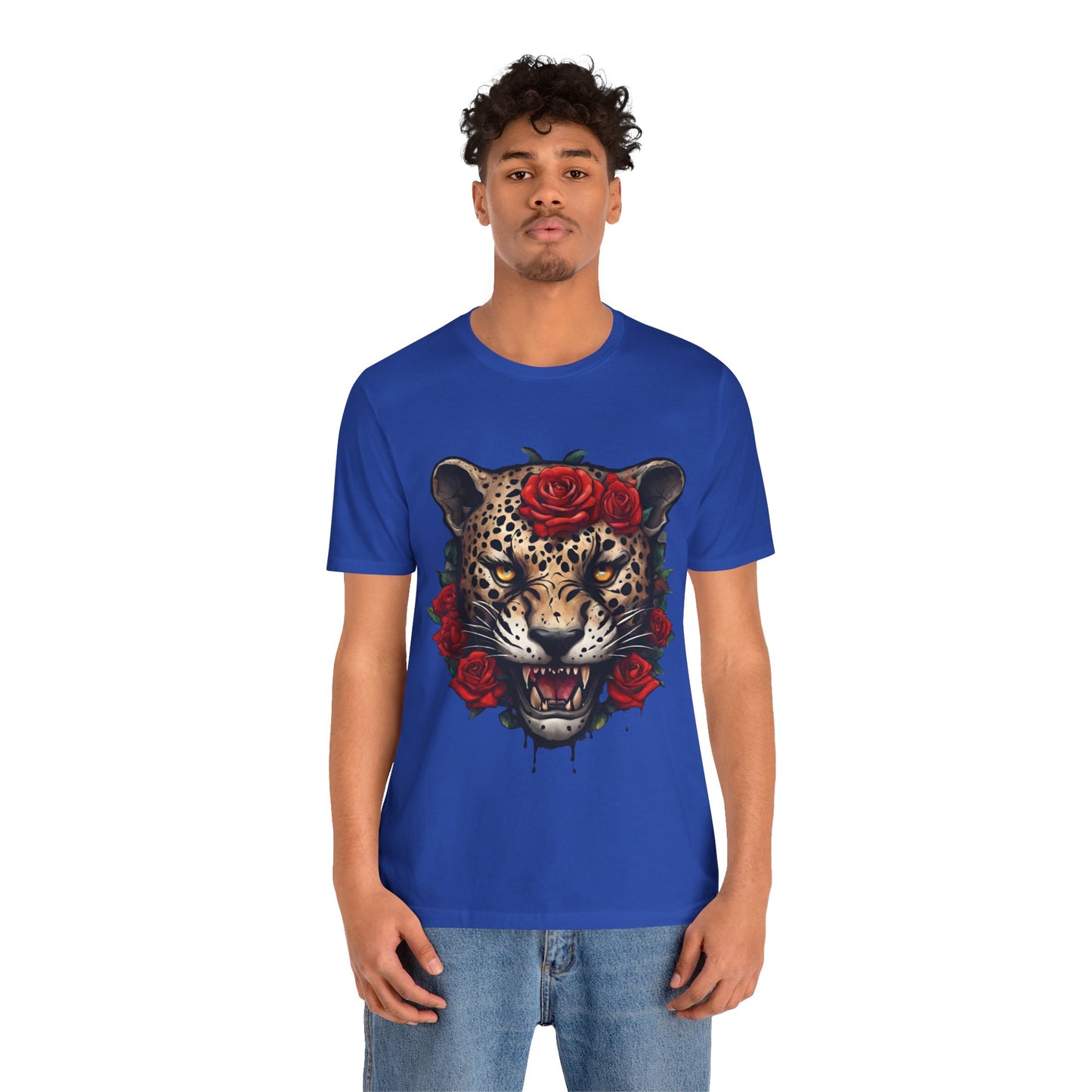 Jaguar Flames and Roses Graphic Tee Flashlander