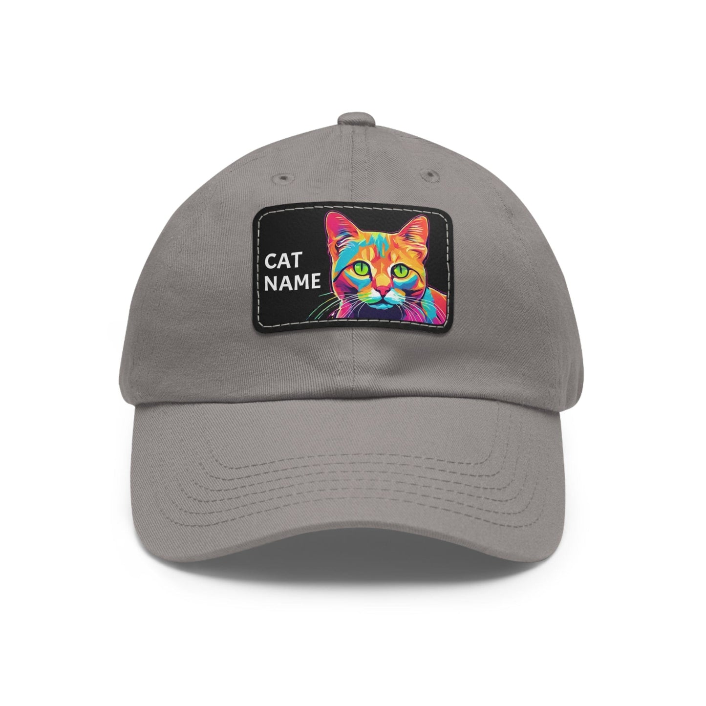 Cat Hat Cat Cap Cat Pop Art Hat Dad Hat with Patch (Rectangle) Baseball Cap Kitten Hat Kitty Hat Kitty Cap Custom Hat Flashlander