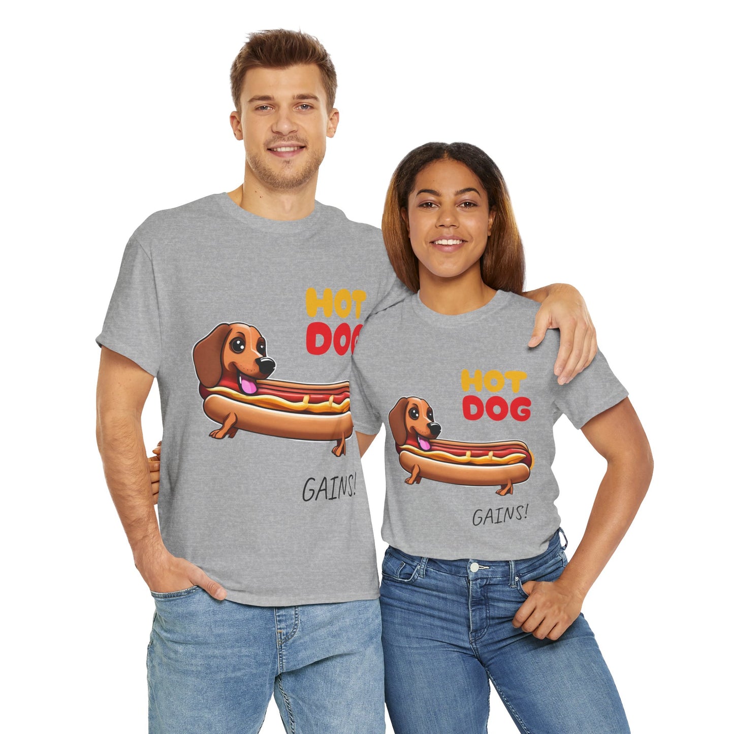 Hot Dog Gains Dachshund Dog - Flashlander Gym Shirt