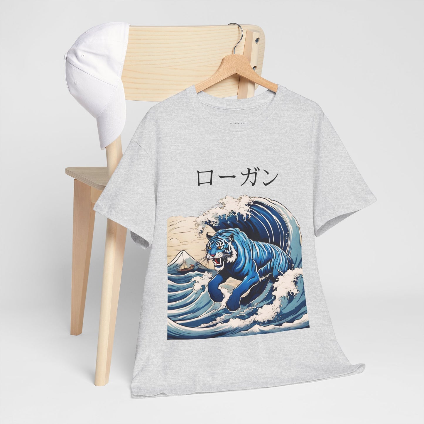 Tiger in Japanese Waves - Custom Japanese Name Flashlander Gym Shirt