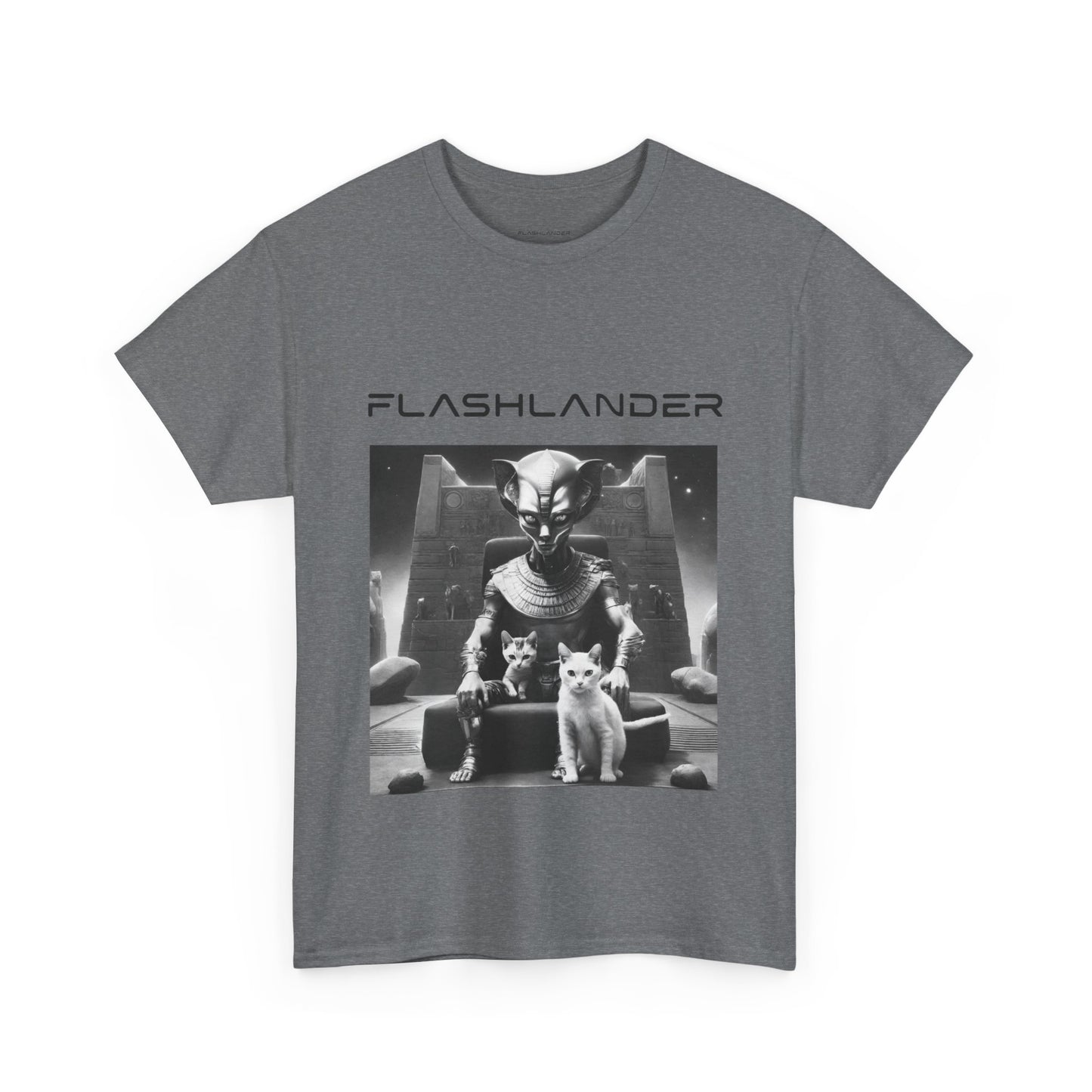 Cat Alien Pharaoh's Pyramids - Flashlander Gym Shirt