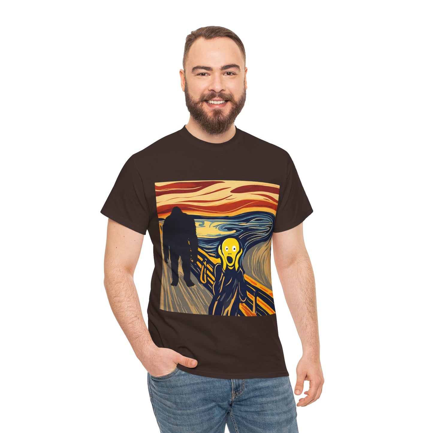 The Scream Meets Bigfoot A Startling Encounter - Flashlander Gym Shirt