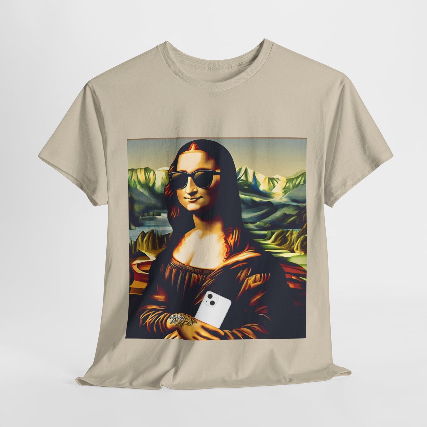 Camiseta deportiva de Flashlander: Mona Lisa moderna y divertida 