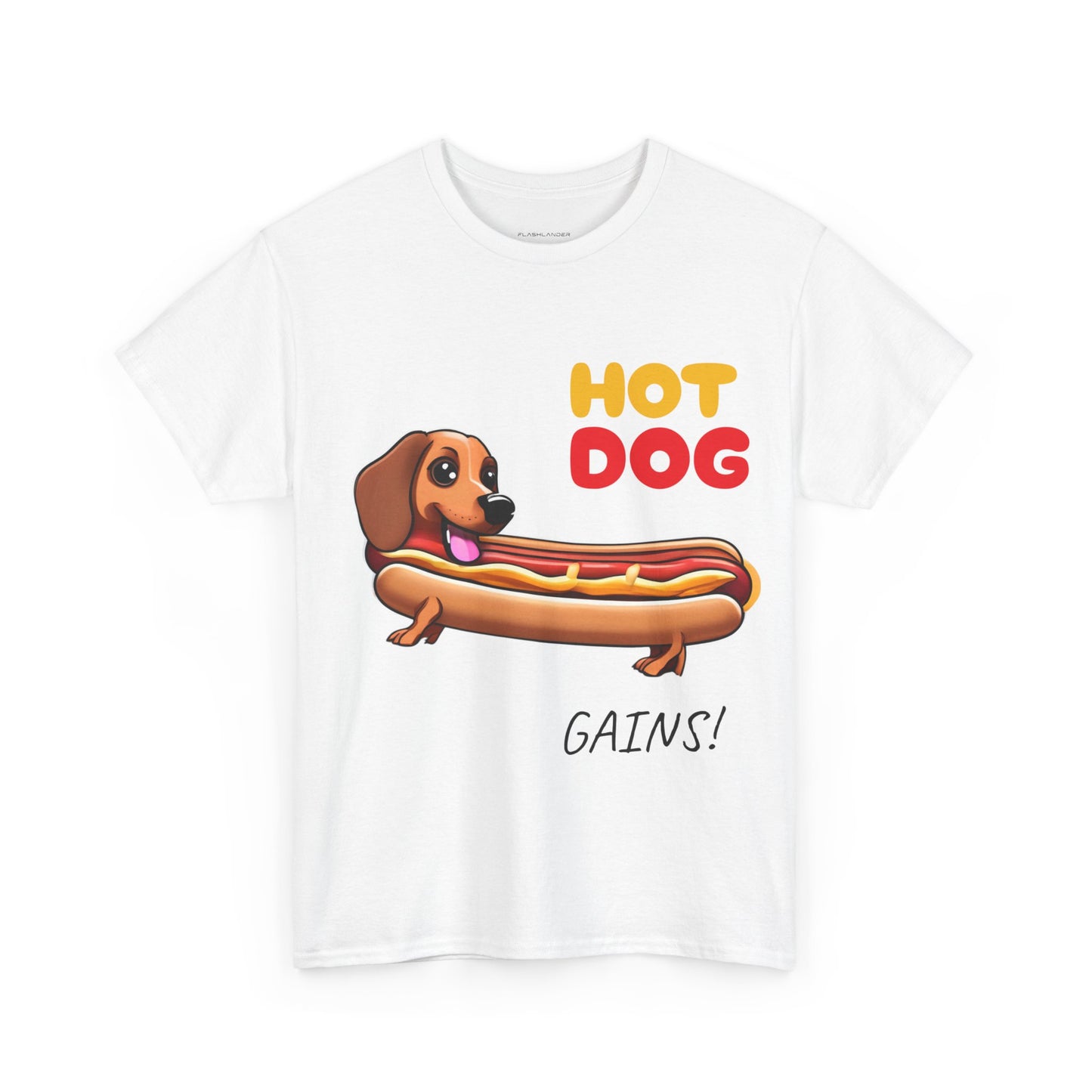 Hot Dog Gains Dachshund Dog - Flashlander Gym Shirt