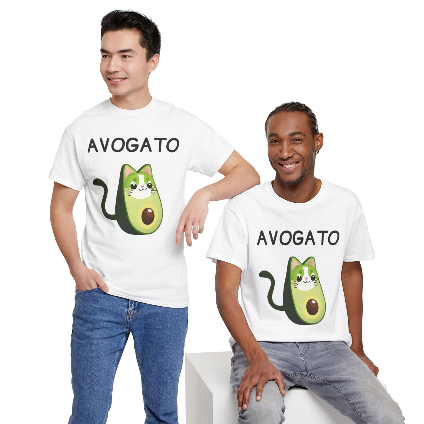 Avogato Funny Avocado Cat Face - Flashlander Gym Shirt