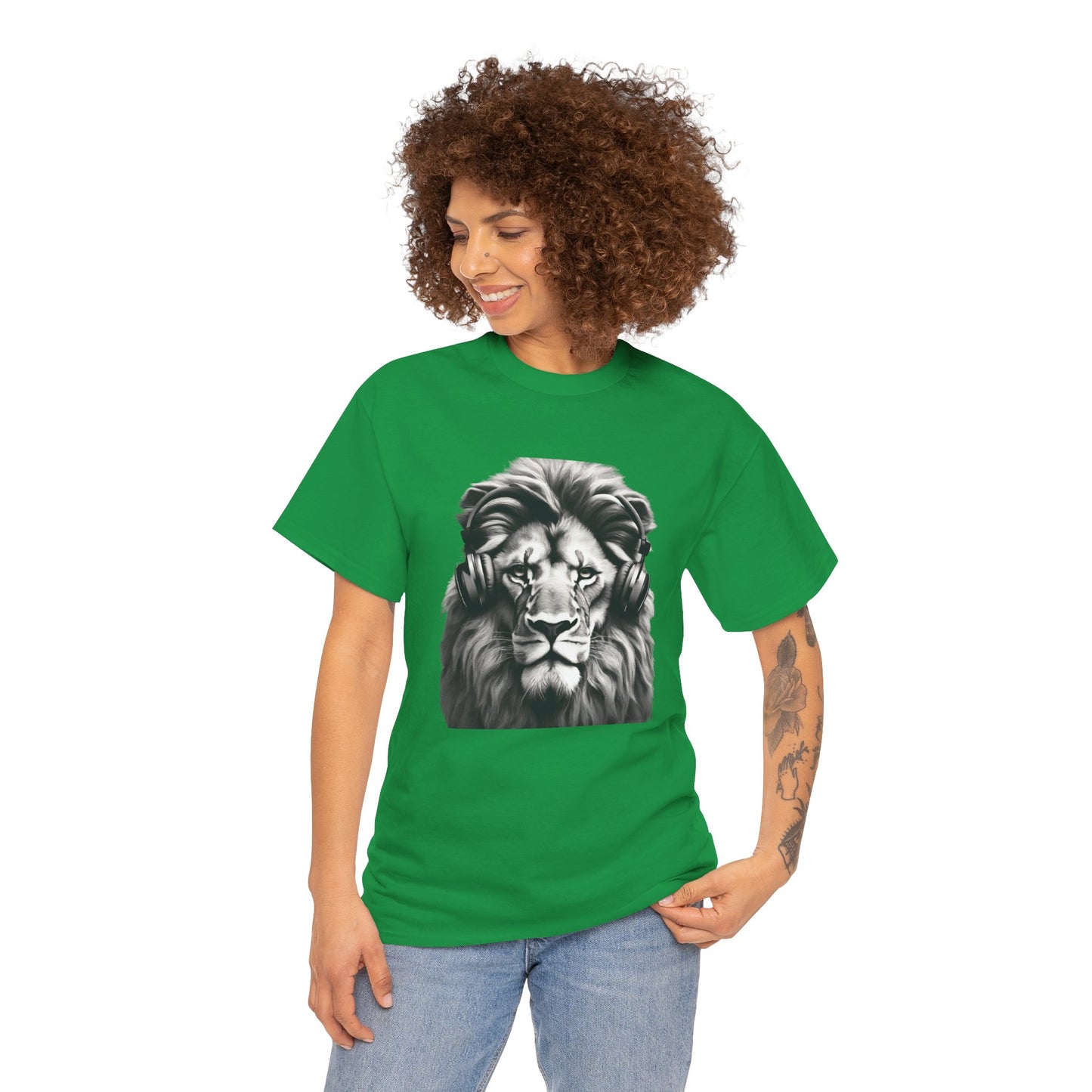 Lion Training with Headphones - Flashlander Gym Shirt