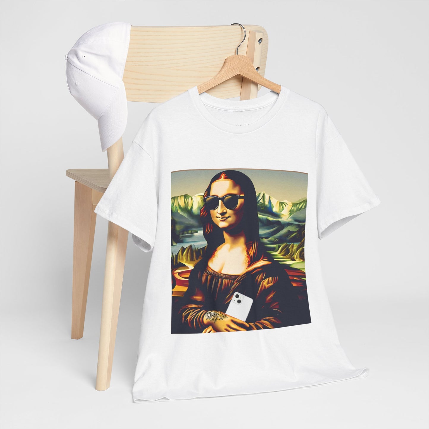 Camiseta deportiva de Flashlander: Mona Lisa moderna y divertida 