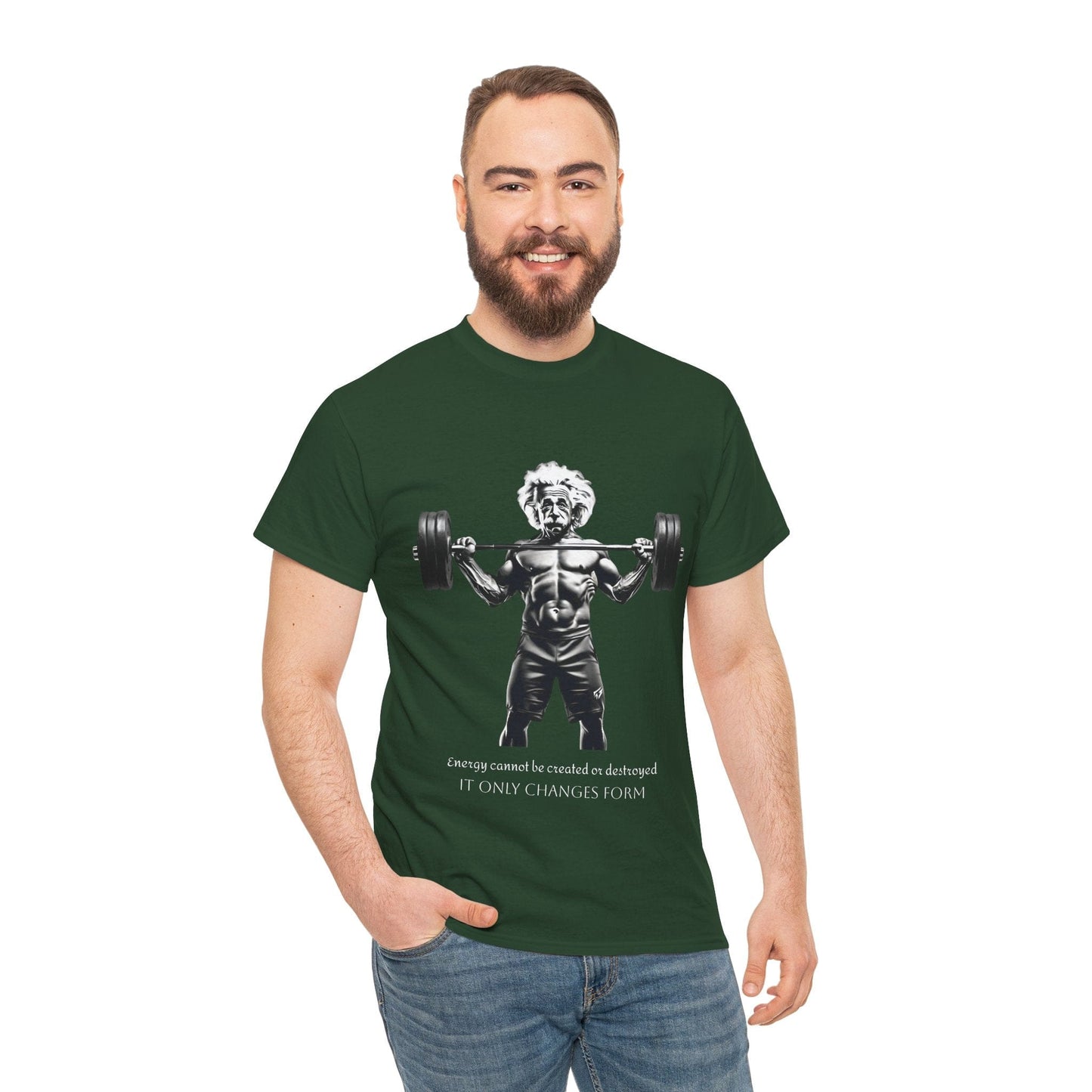 Camiseta de culturista Albert Einstein: la energía de Flashlander no se puede crear ni destruir, solo cambia de forma. Camiseta gráfica con cita