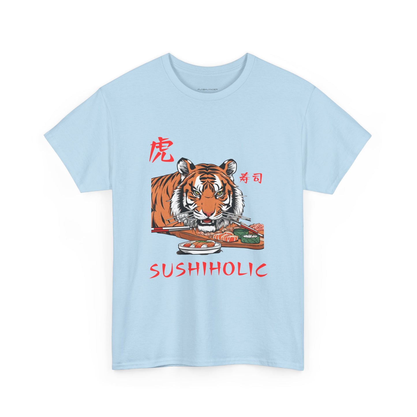 Tiger Sushi Lovers Sushiholic Graphic Tee Flashlander