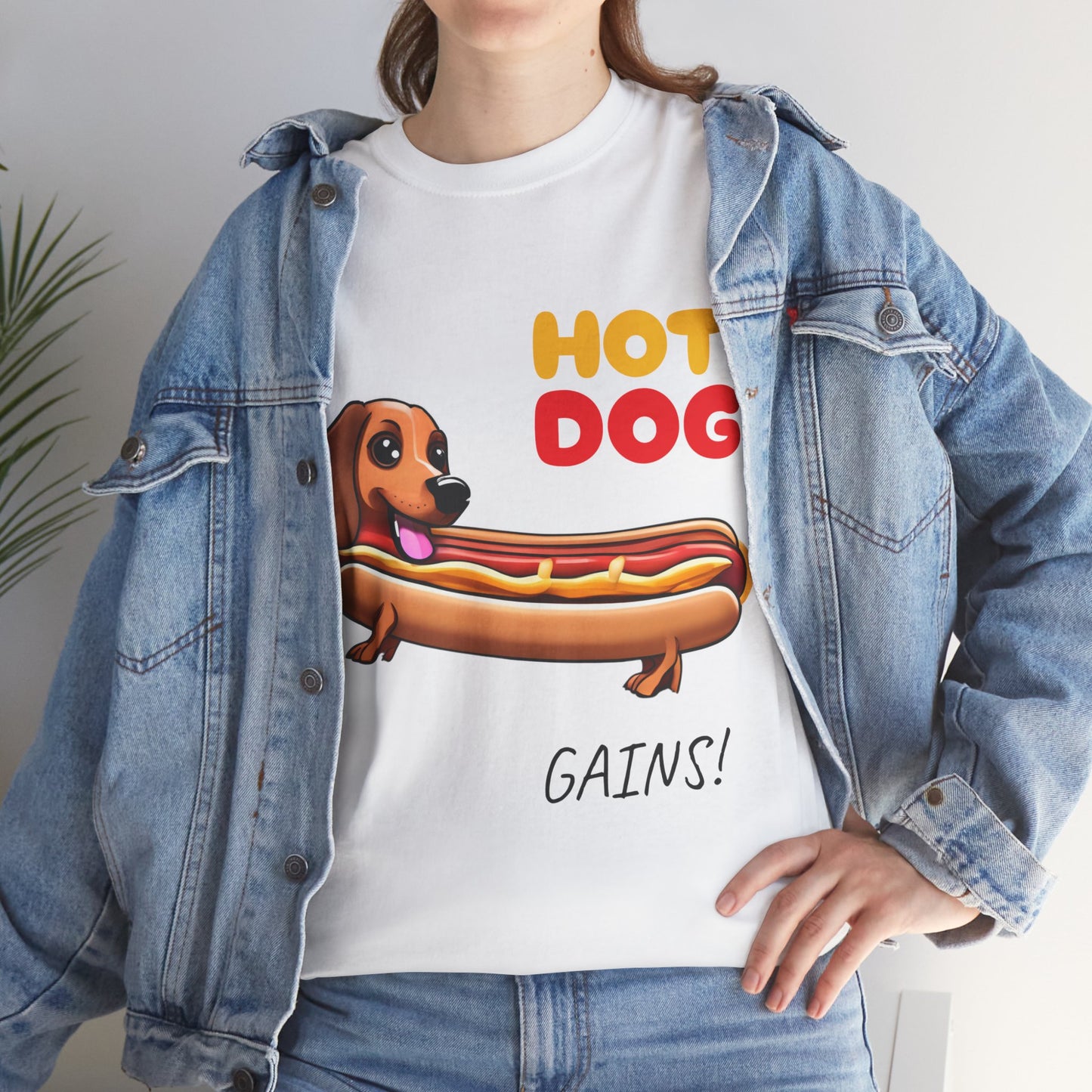 Hot Dog Gains Dachshund Dog - Flashlander Gym Shirt